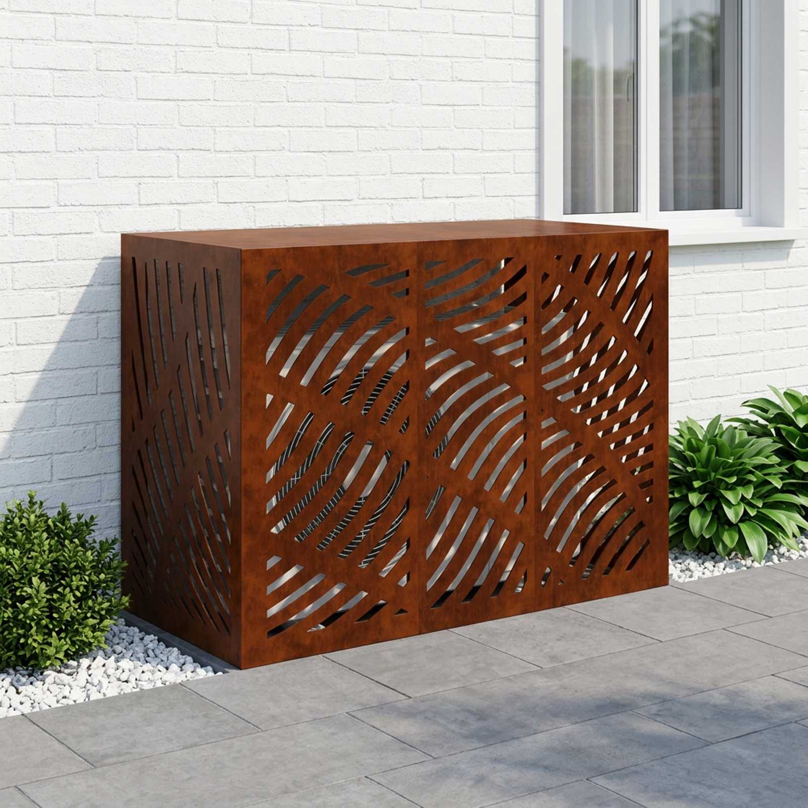 Copertura per condizionatore d'aria Ruggine 110 x 50 x 80 cm