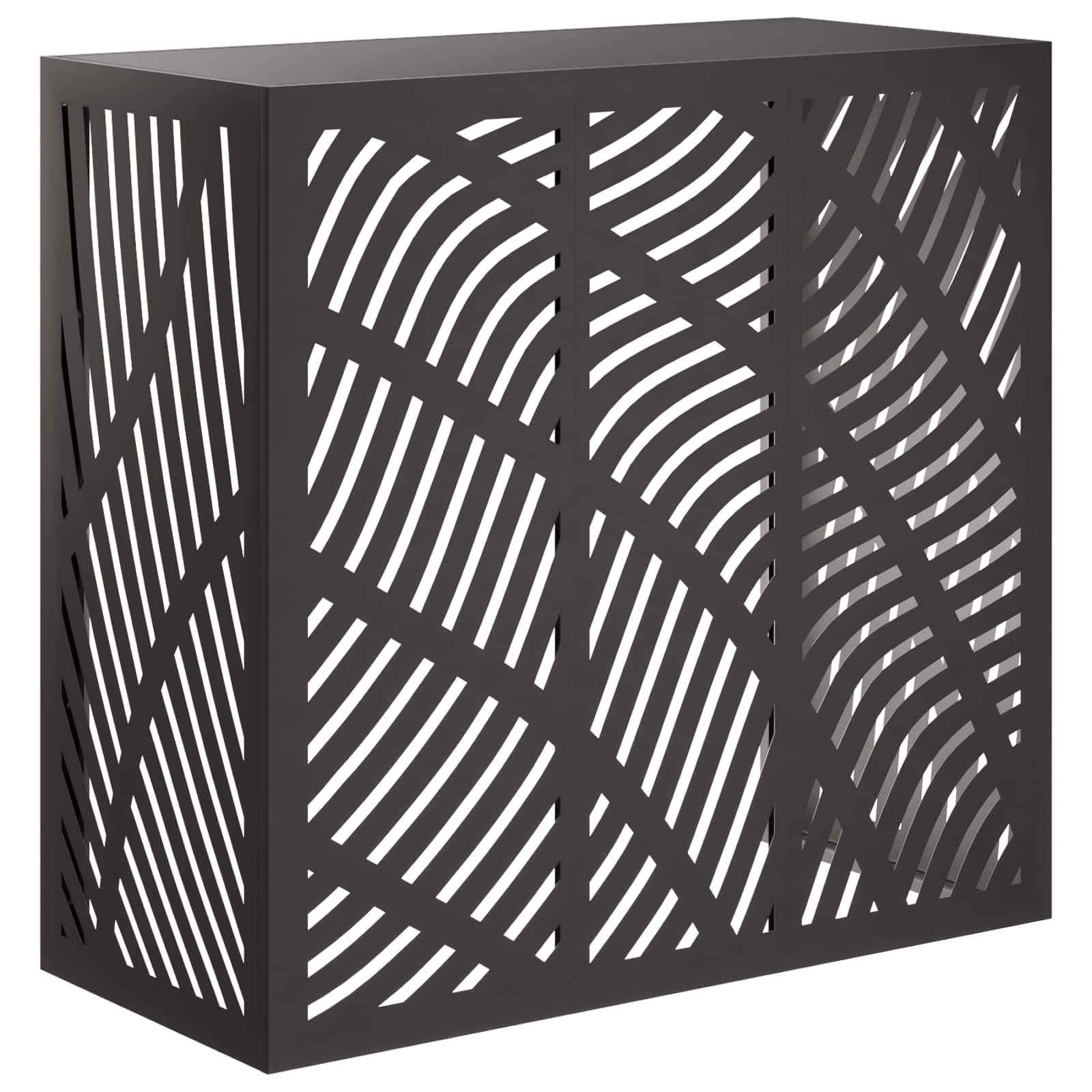 Copertura per condizionatore d'aria Nero 110 x 50 x 105 cm