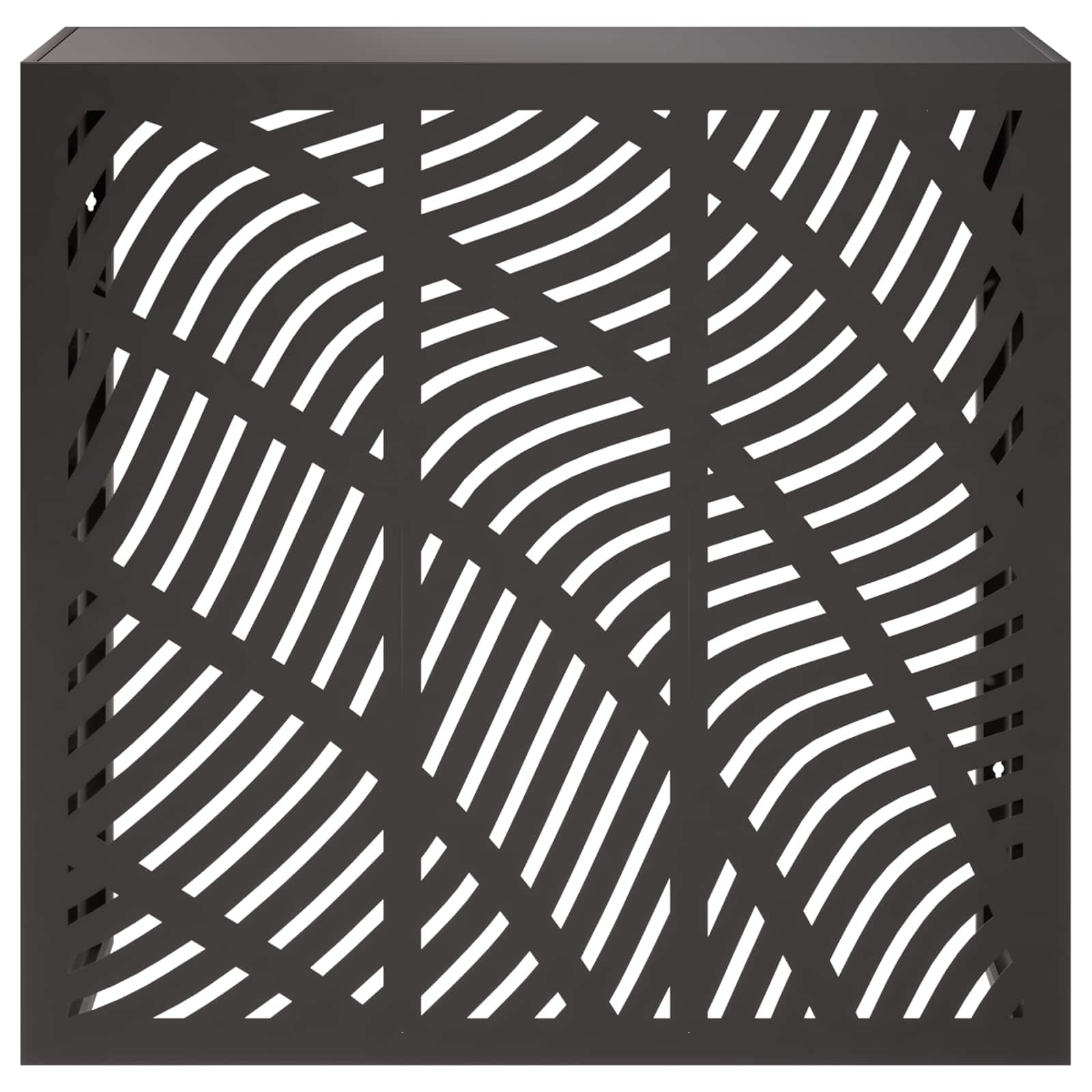 Copertura per condizionatore d'aria Nero 110 x 50 x 105 cm