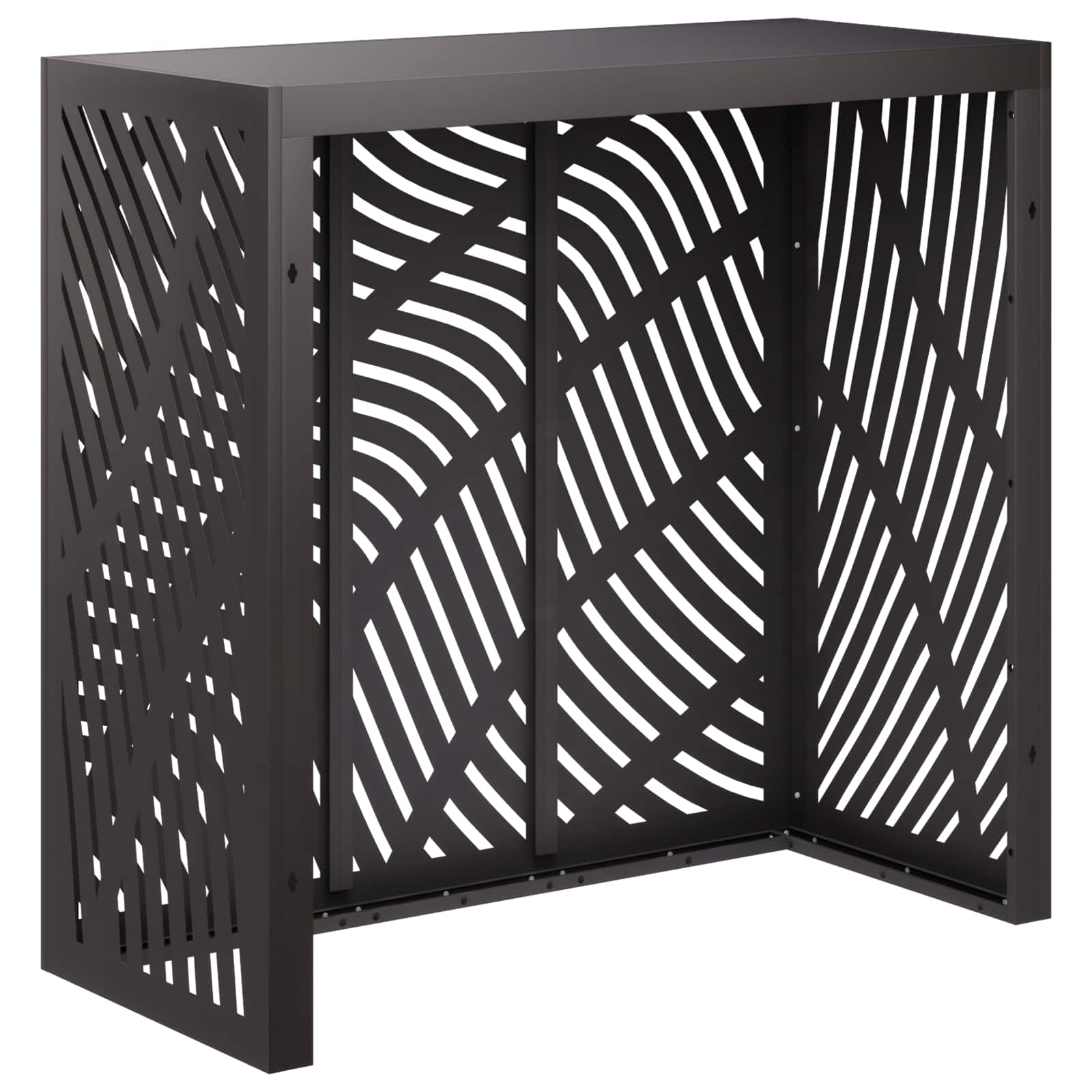 Copertura per condizionatore d'aria Nero 110 x 50 x 105 cm