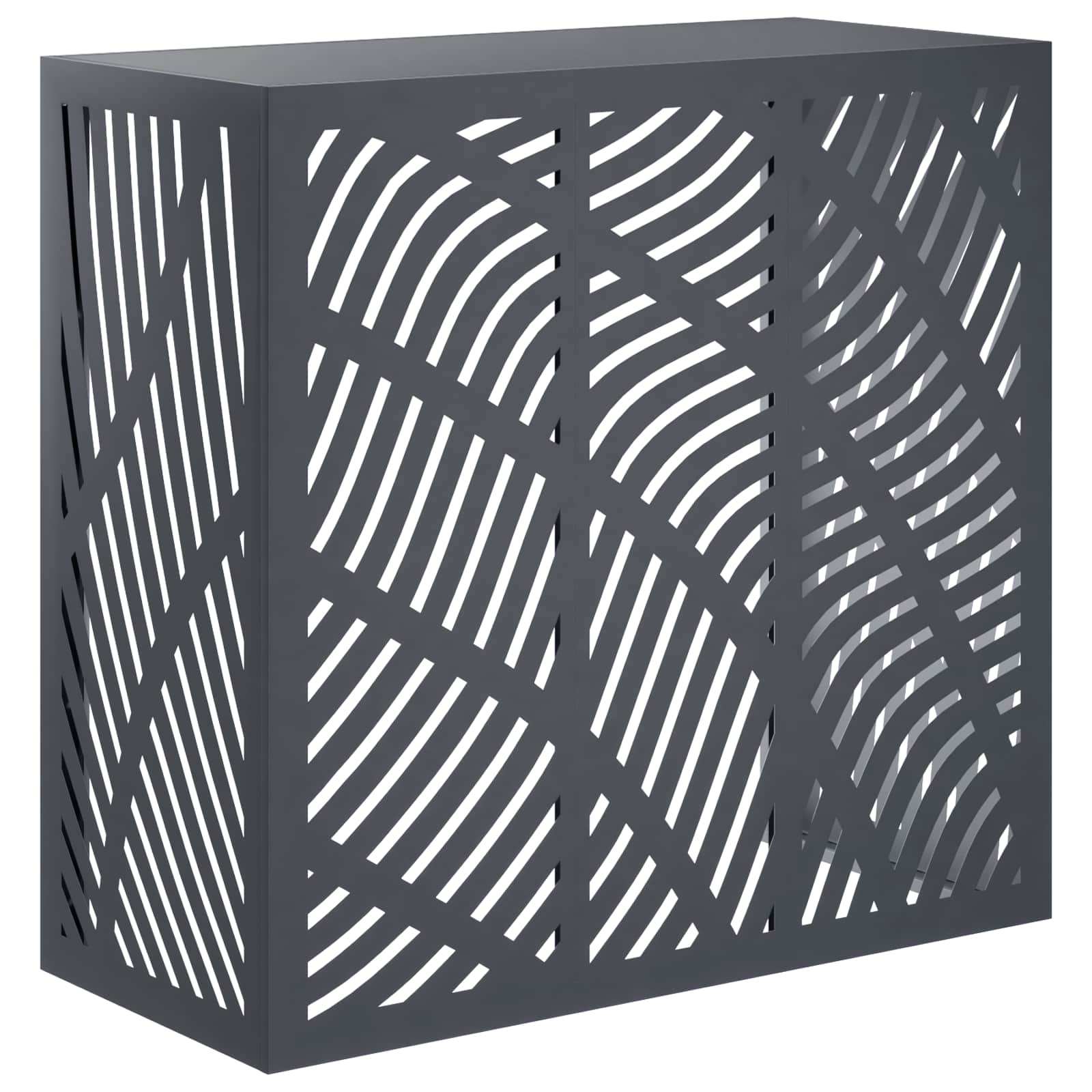 Copertura per condizionatore d'aria Antracite 110 x 50 x 105 cm