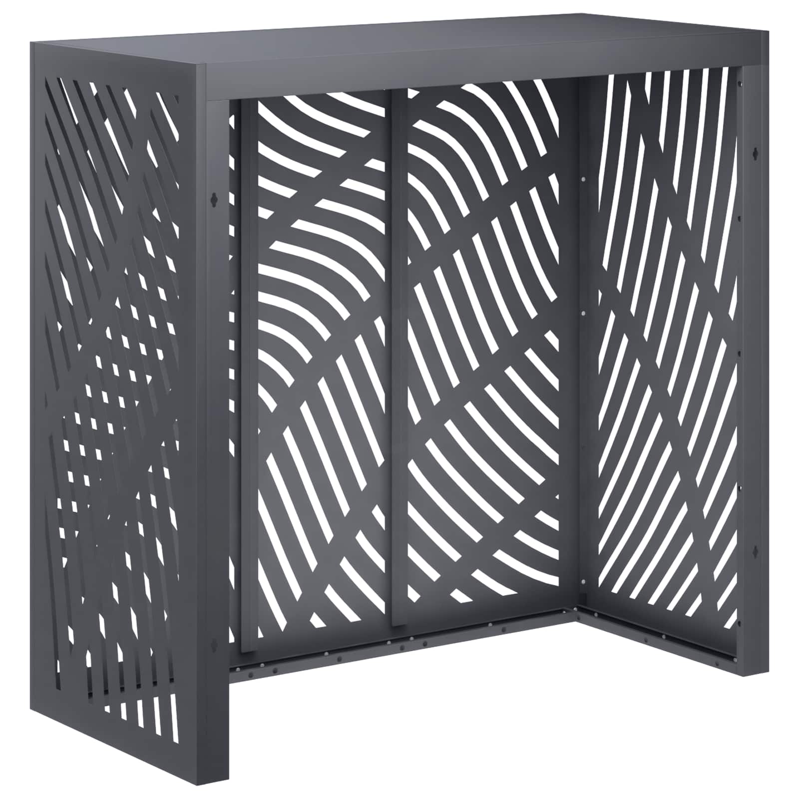 Copertura per condizionatore d'aria Antracite 110 x 50 x 105 cm