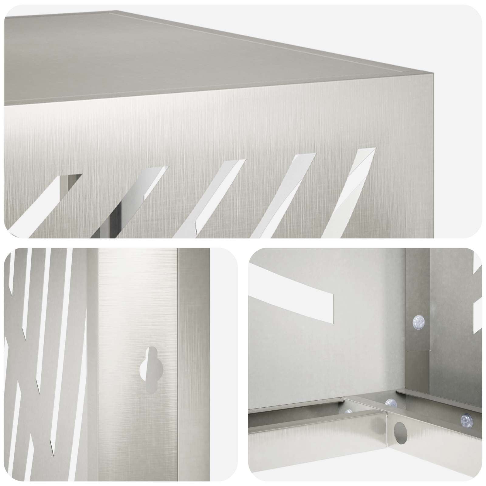 Copertura per condizionatore d'aria Argento 110 x 50 x 105 cm