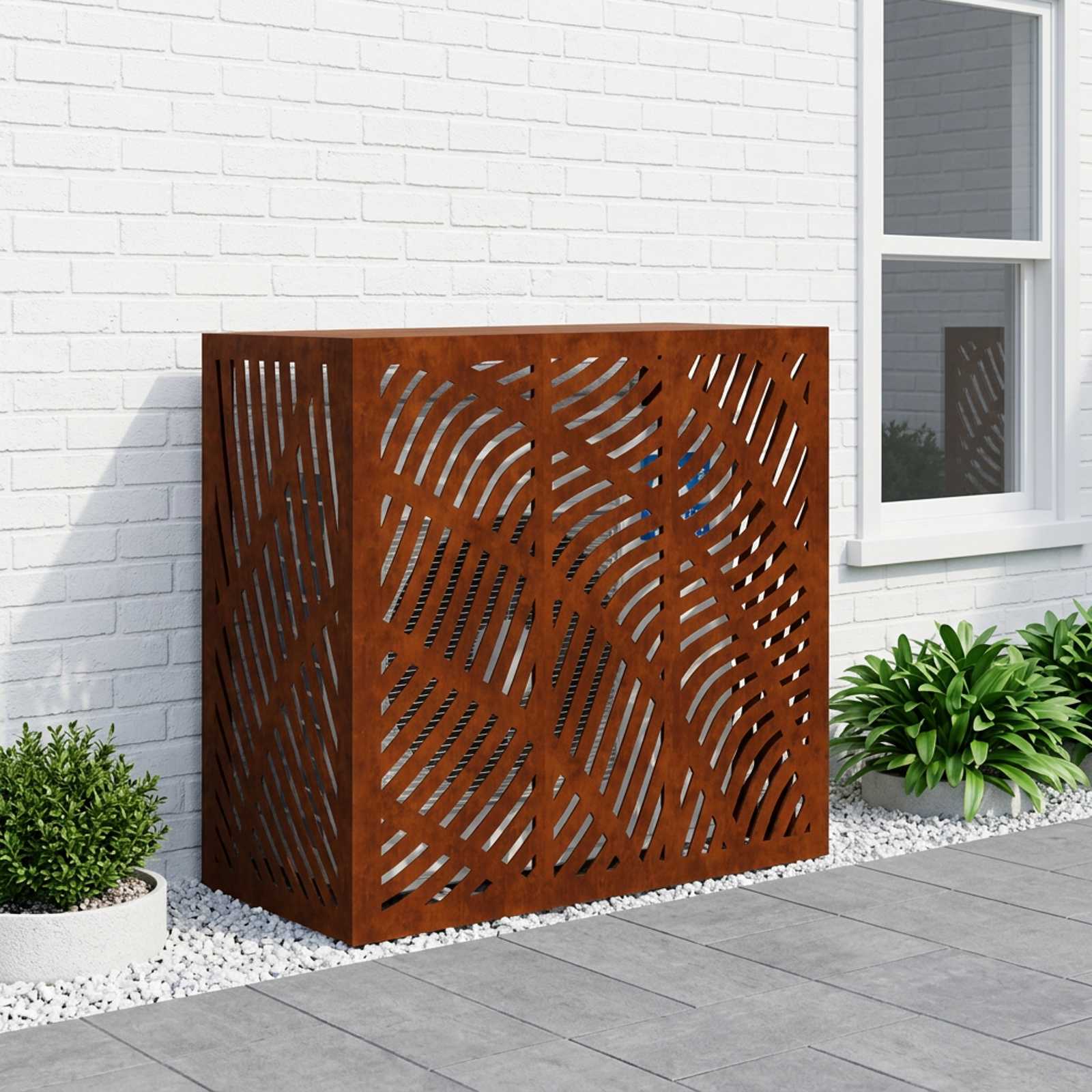 Copertura per condizionatore d'aria Ruggine 110 x 50 x 105 cm