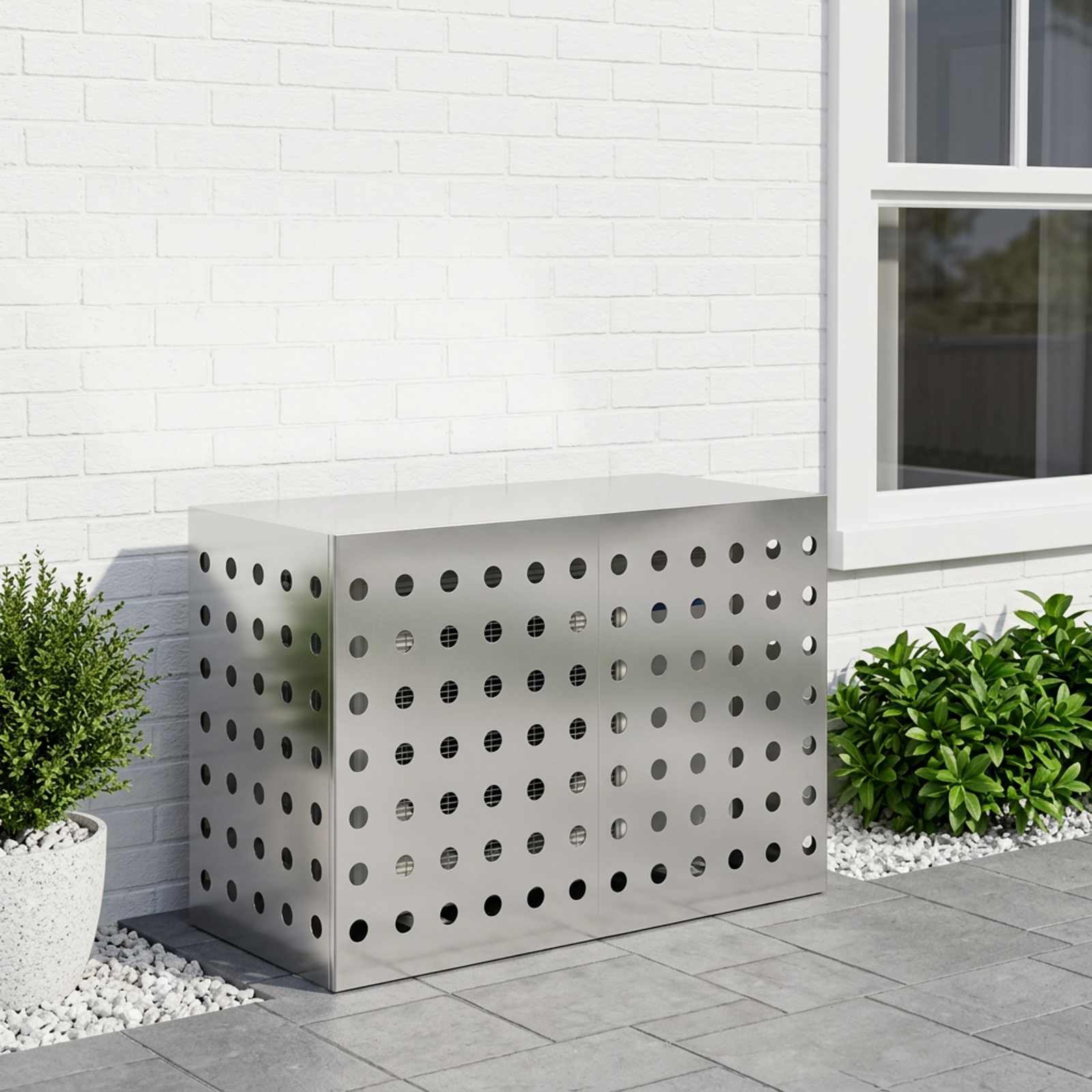 Copertura per condizionatore d'aria Argento 90 x 40 x 60 cm