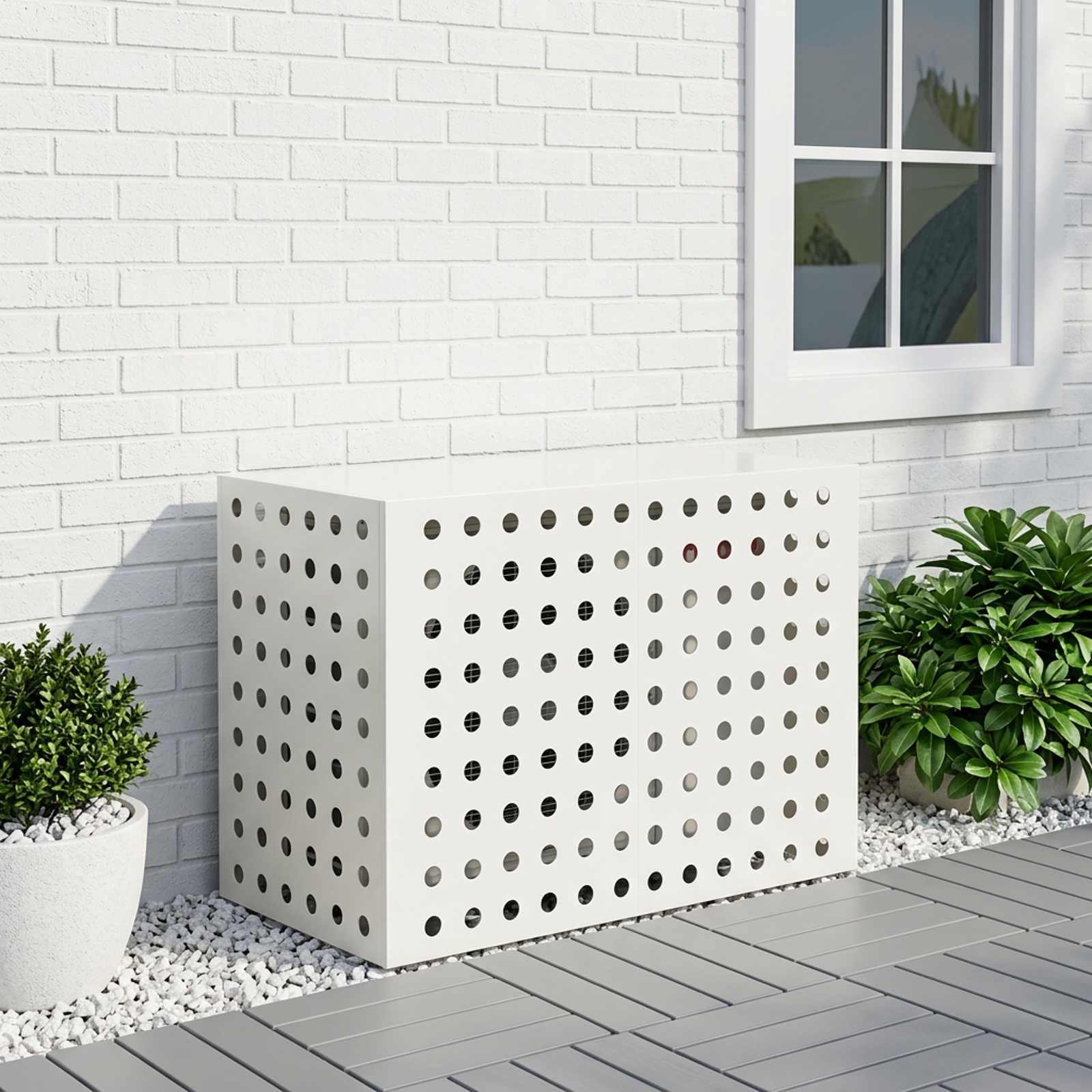 Copertura per condizionatore d'aria Bianco 100 x 50 x 70 cm