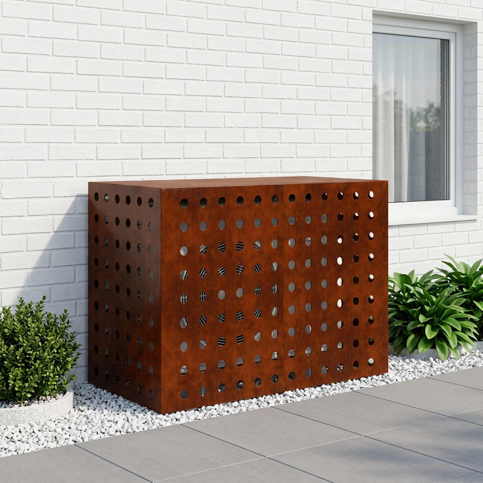 Copertura per condizionatore d'aria Ruggine 100 x 50 x 70 cm