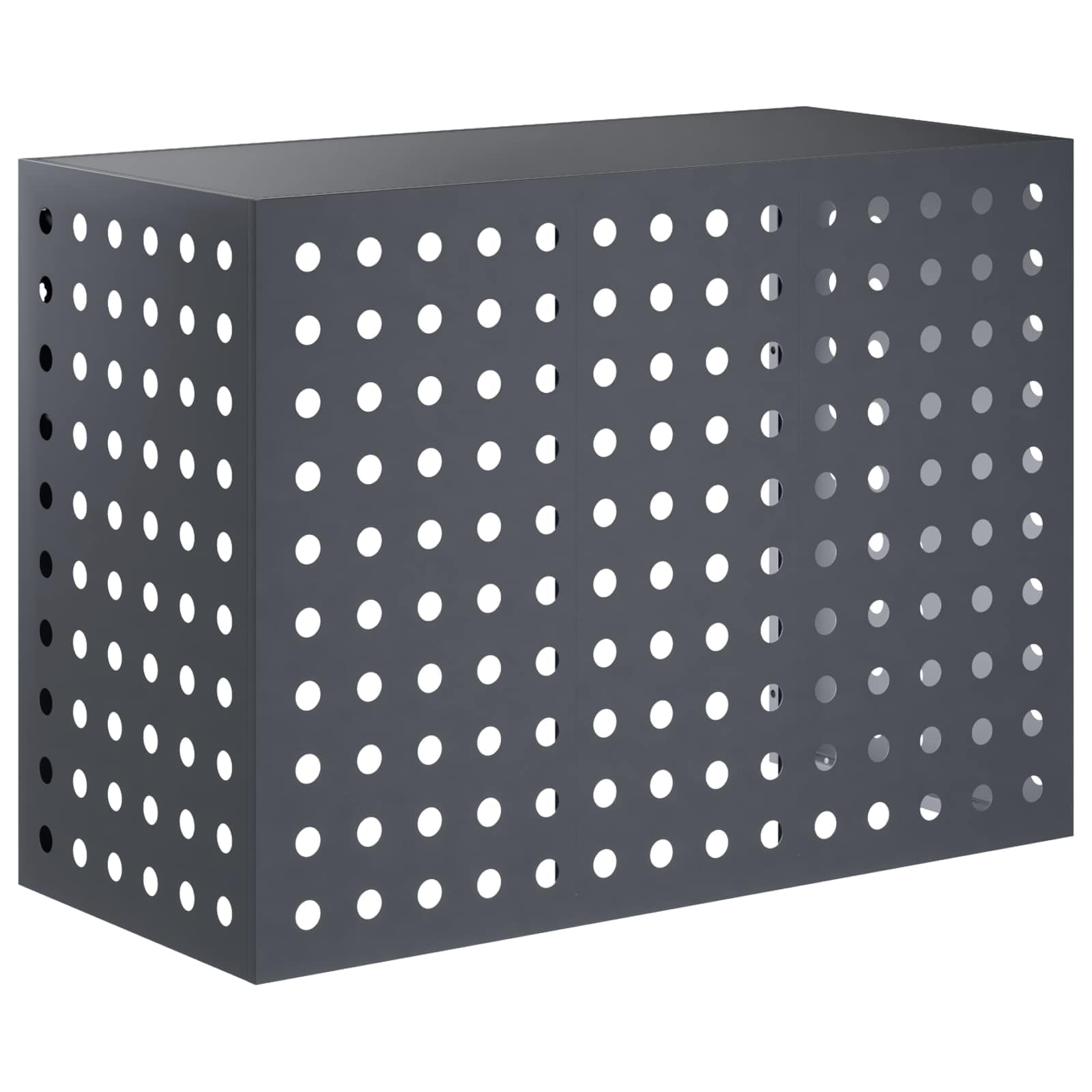 Copertura per condizionatore d'aria Antracite 110 x 50 x 80 cm