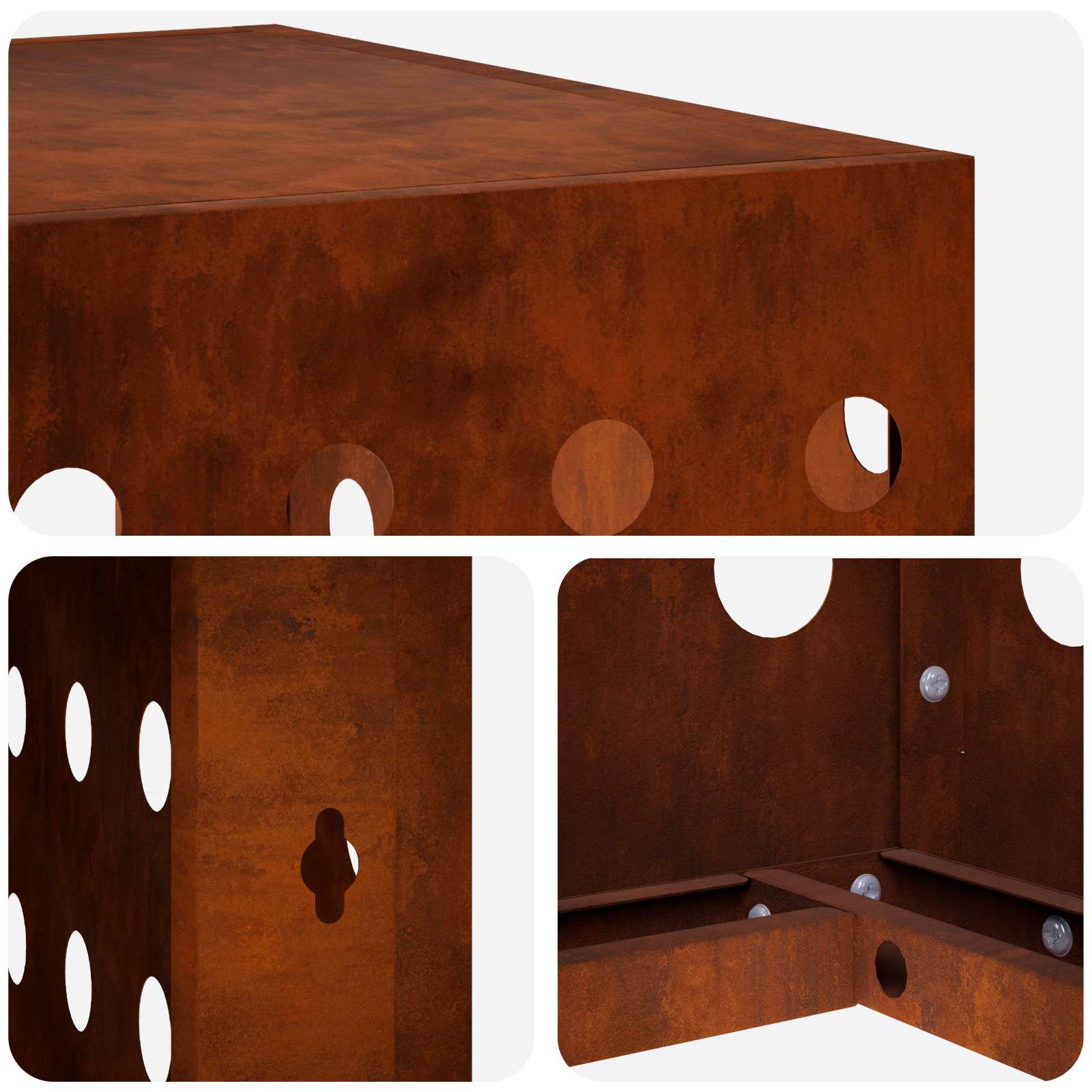 Copertura per condizionatore d'aria Ruggine 110 x 50 x 105 cm