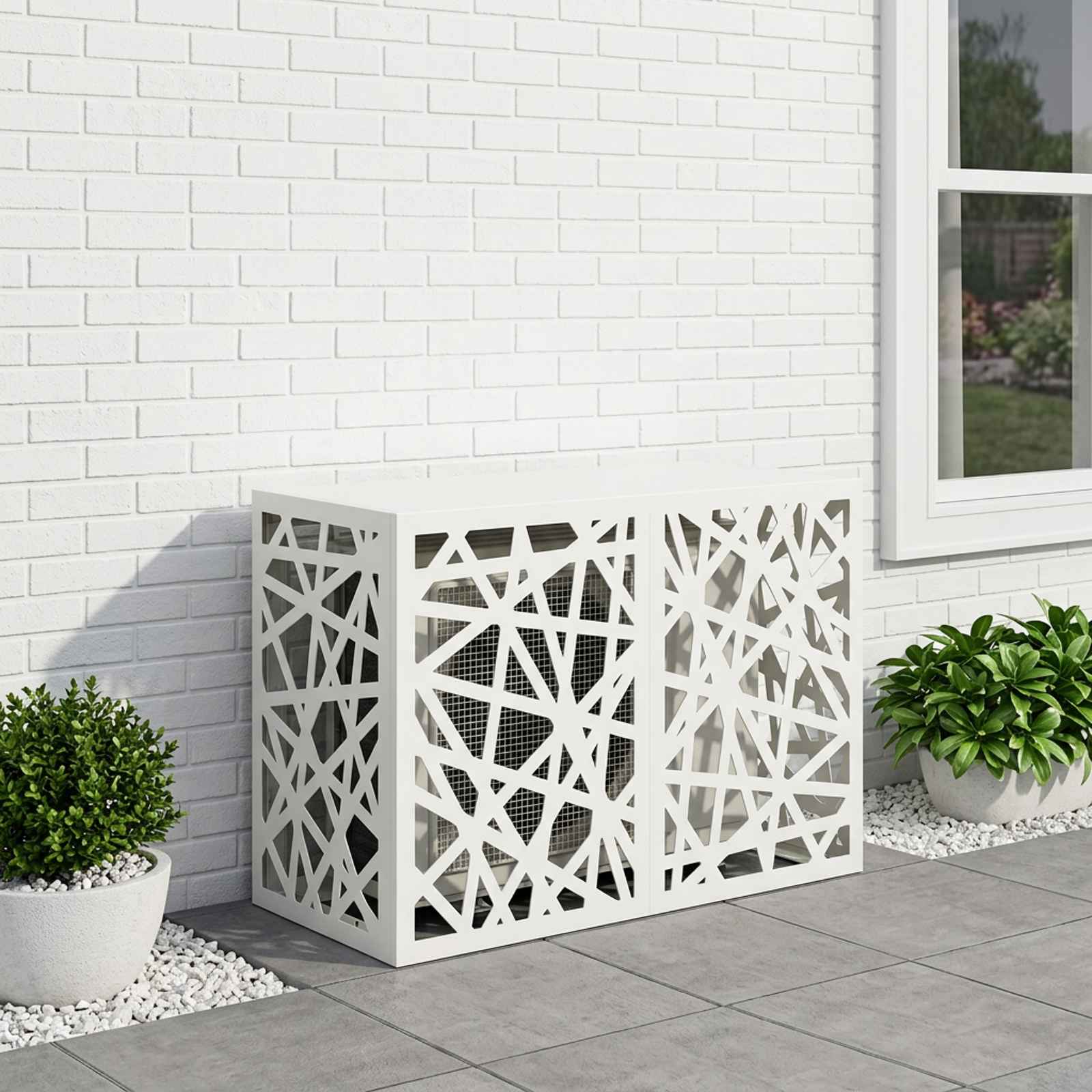 Copertura per condizionatore d'aria Bianco 90 x 40 x 60 cm