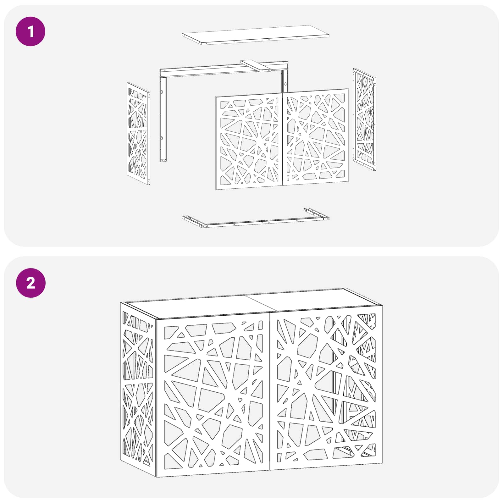Copertura per condizionatore d'aria Bianco 90 x 40 x 60 cm