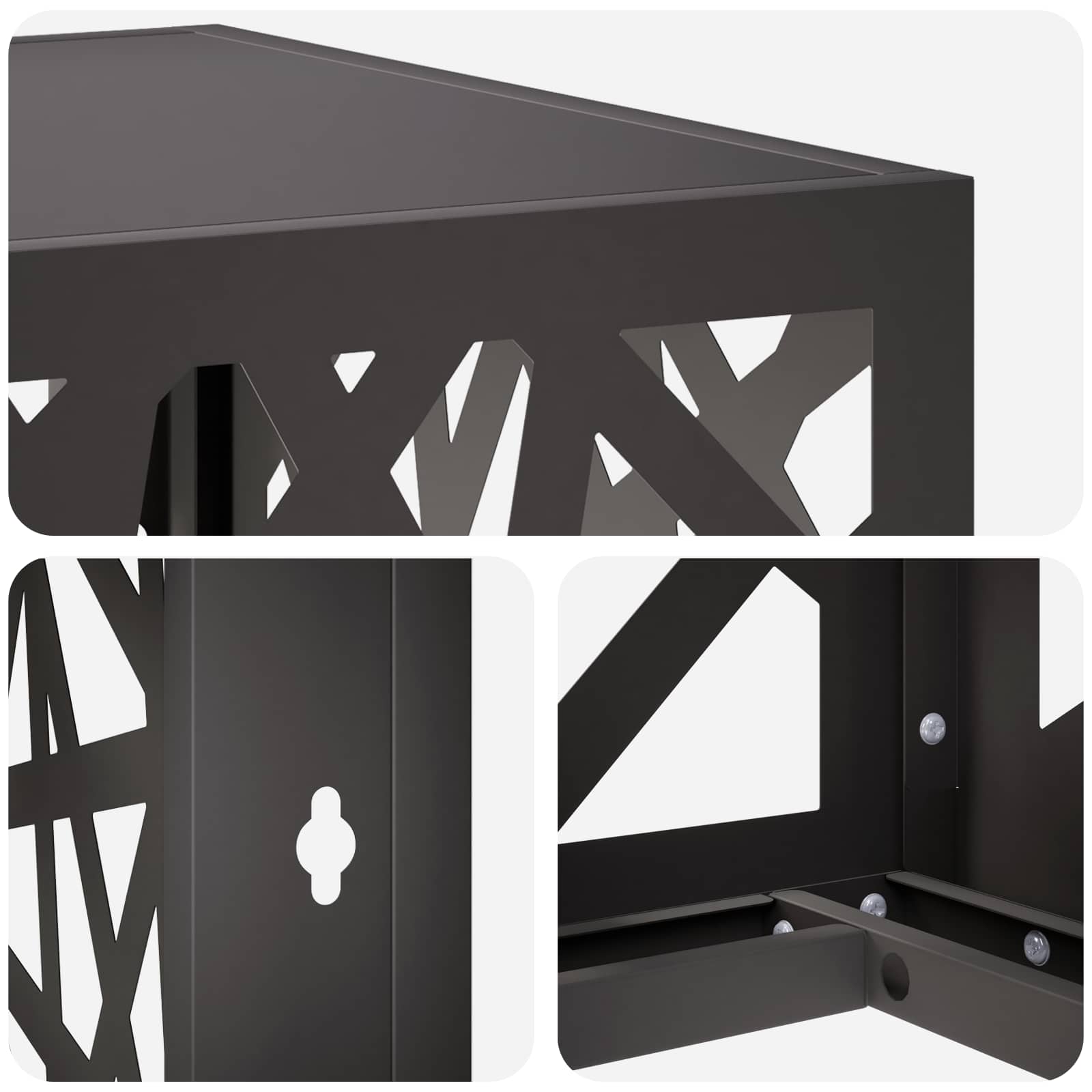 Copertura per condizionatore d'aria Nero 100 x 50 x 70 cm