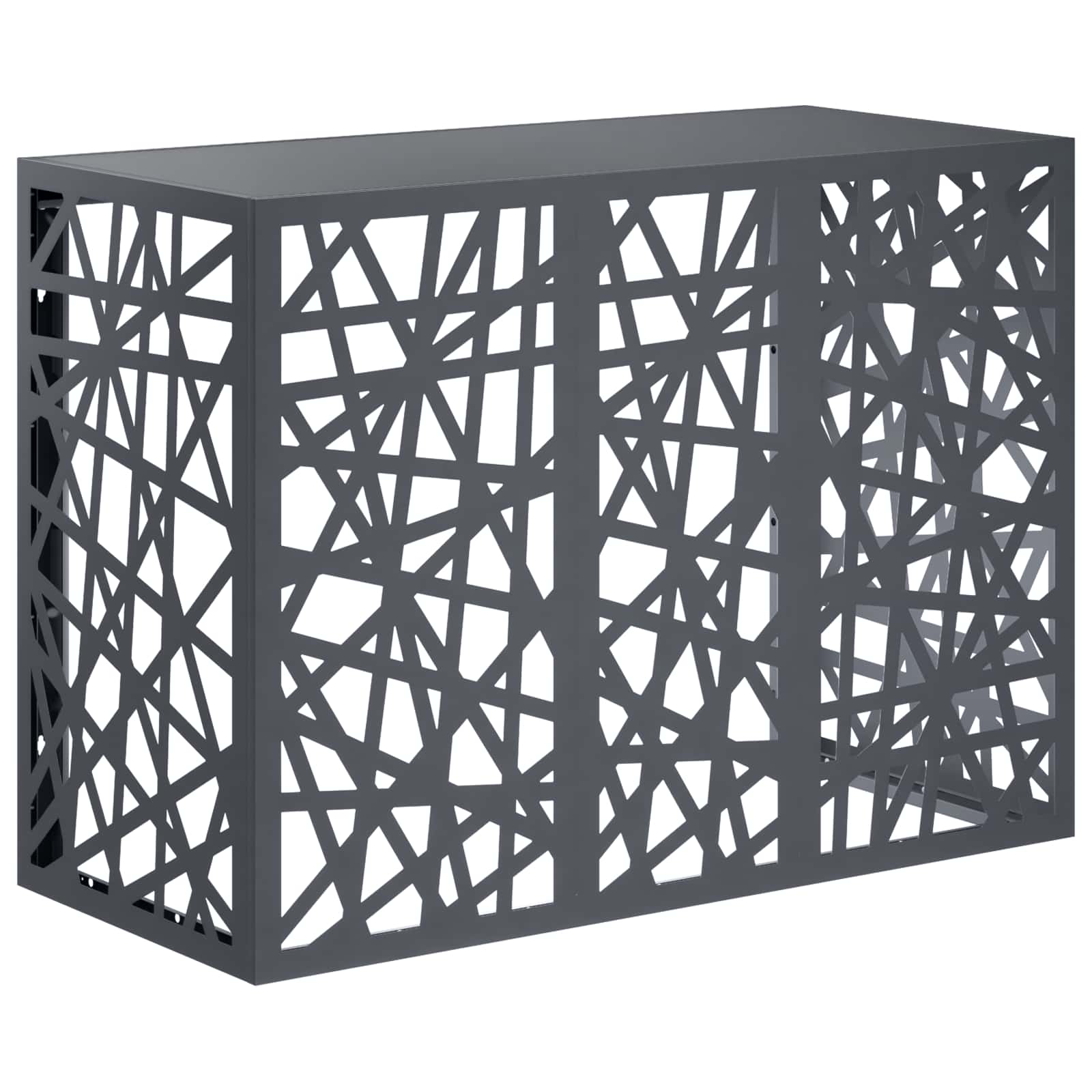 Copertura per condizionatore d'aria Antracite 110 x 50 x 80 cm