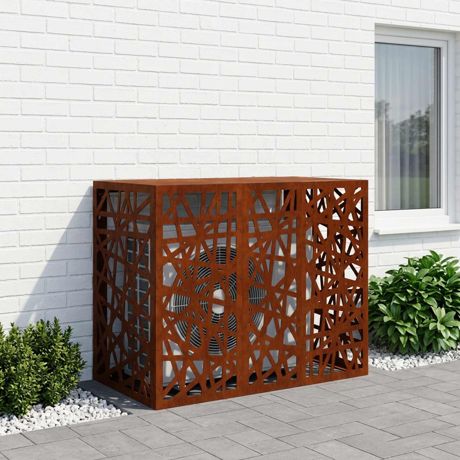 Copertura per condizionatore d'aria Ruggine 110 x 50 x 80 cm