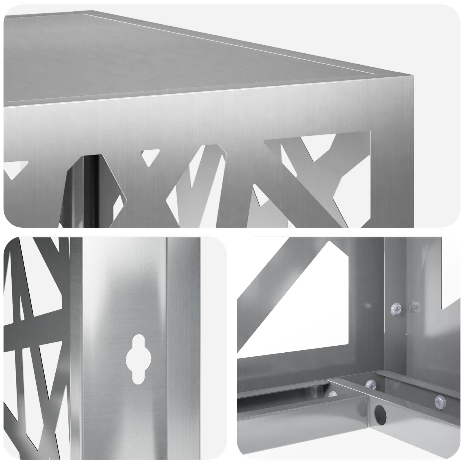 Copertura per condizionatore d'aria Argento 110 x 50 x 105 cm