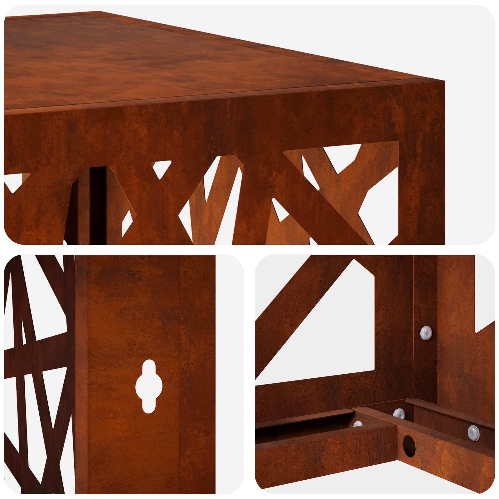 Copertura per condizionatore d'aria Ruggine 110 x 50 x 105 cm