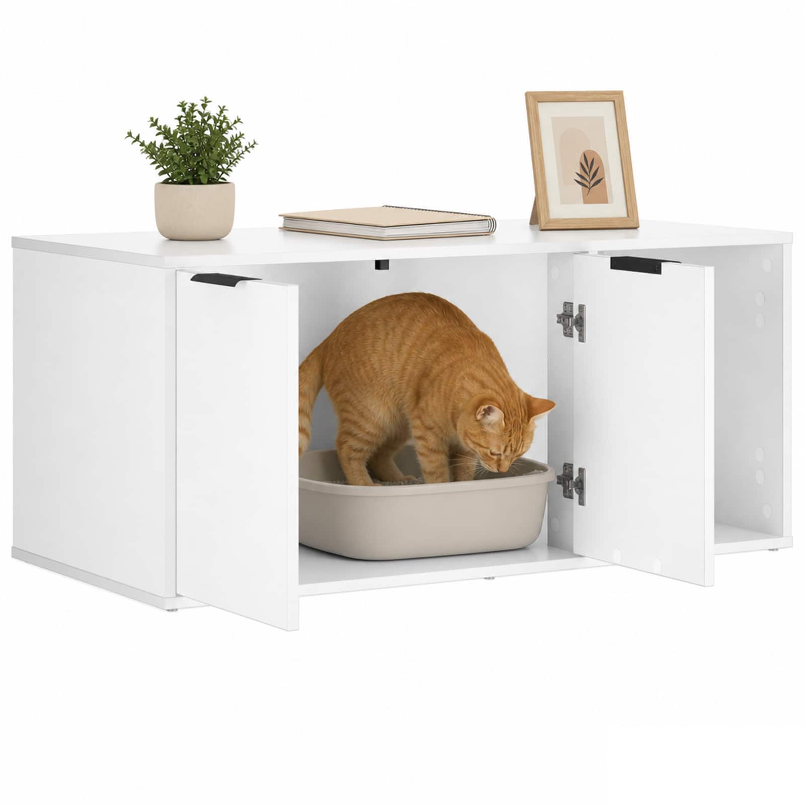 Mobile per gatti Bianco 100 x 49 x 45 cm Legno ingegnerizzato