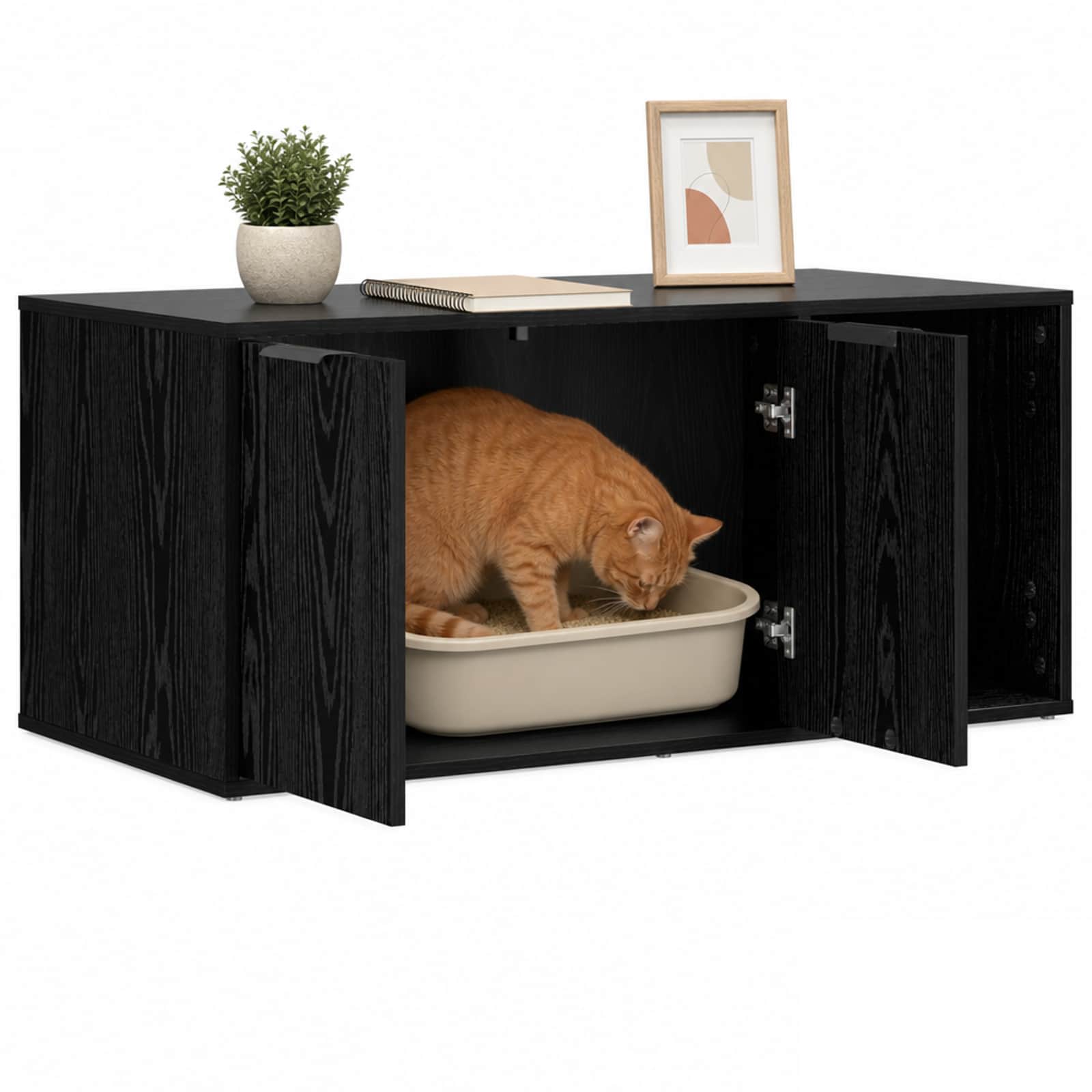 Mobile per gatti Rovere Nero 100 x 49 x 45 cm