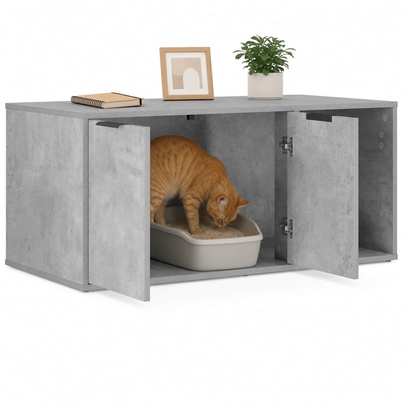 Mobile per gatti Grigio Cemento 100 x 49 x 45 cm