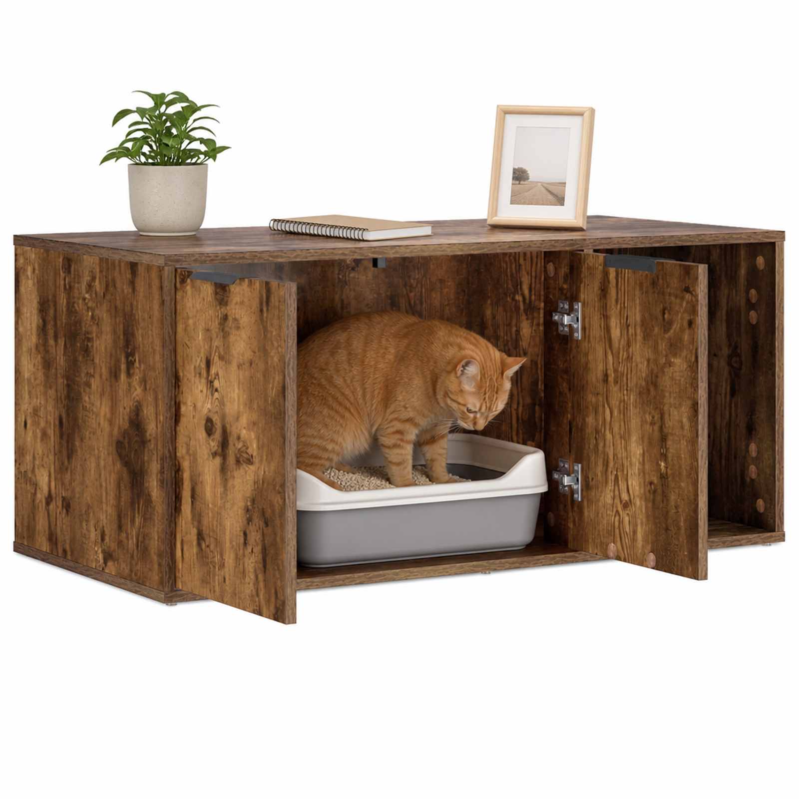 Mobile per gatti Rovere Fumo 100 x 49 x 45 cm