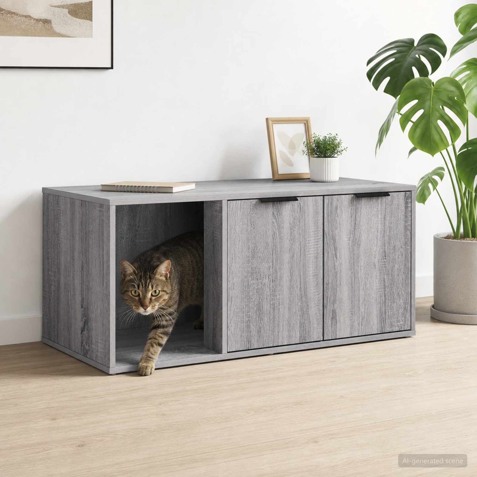 Mobile per gatti Sonoma grigio 100 x 49 x 45 cm