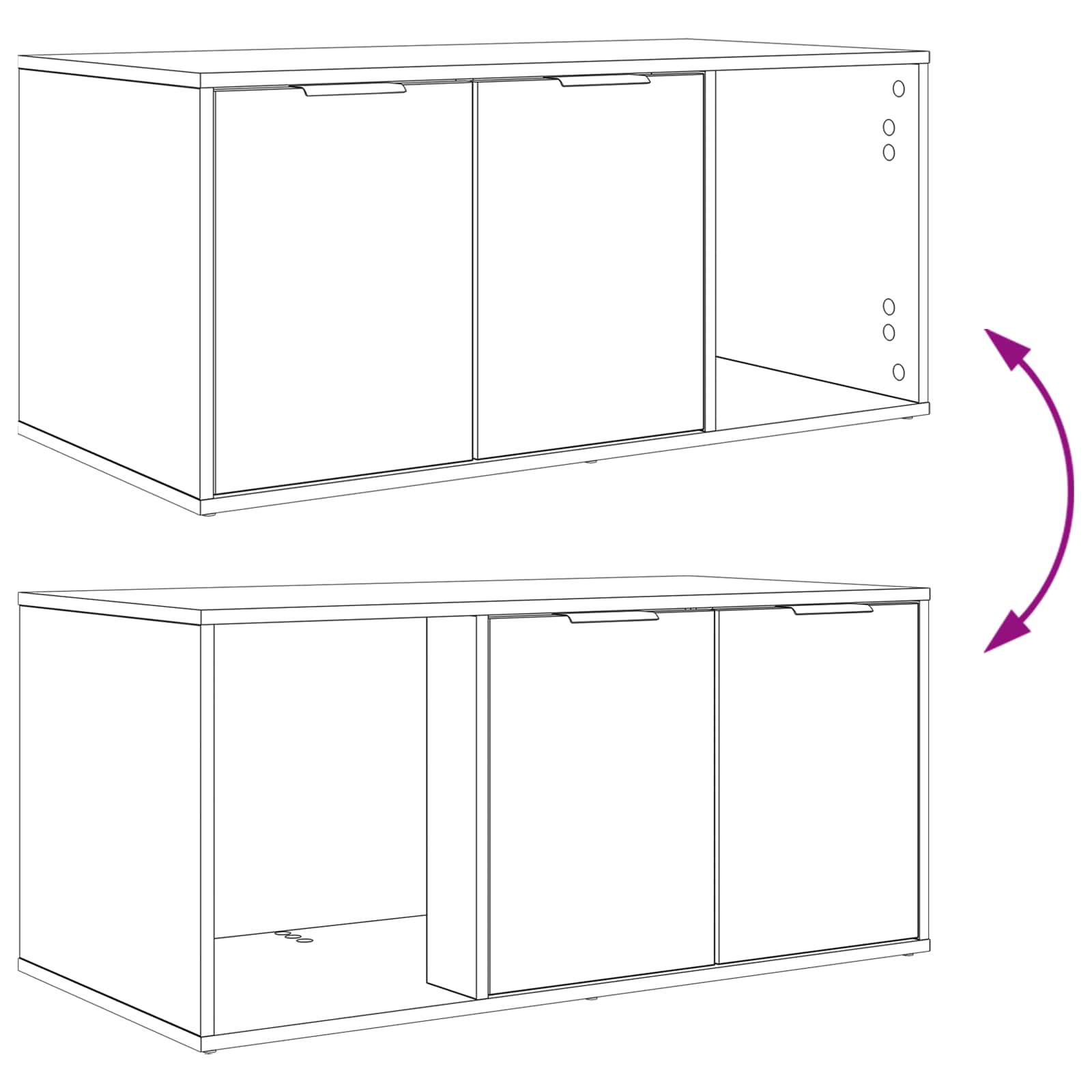 Mobile per gatti Sonoma grigio 100 x 49 x 45 cm