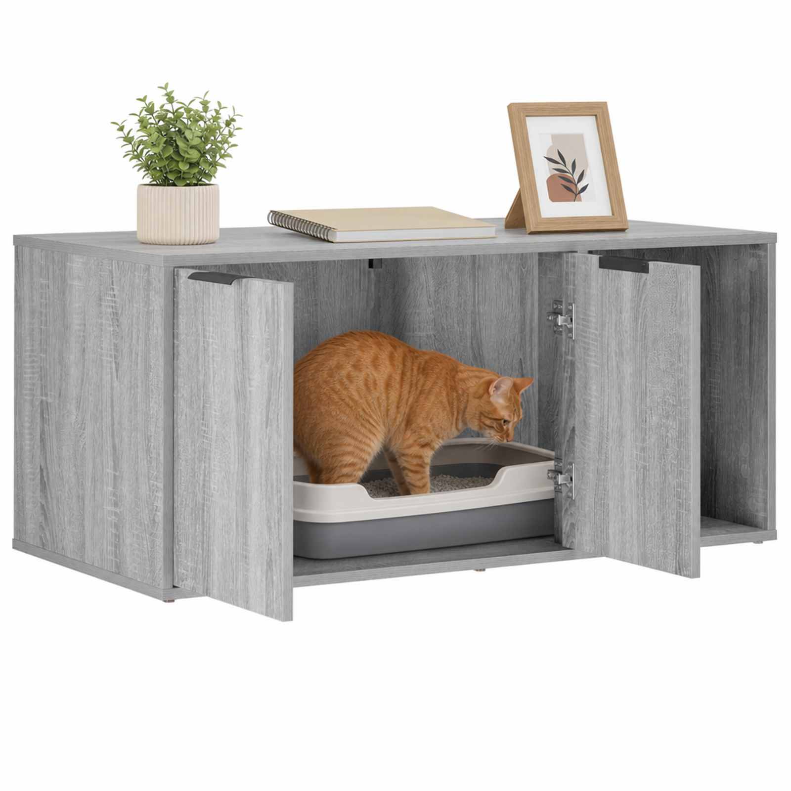 Mobile per gatti Sonoma grigio 100 x 49 x 45 cm