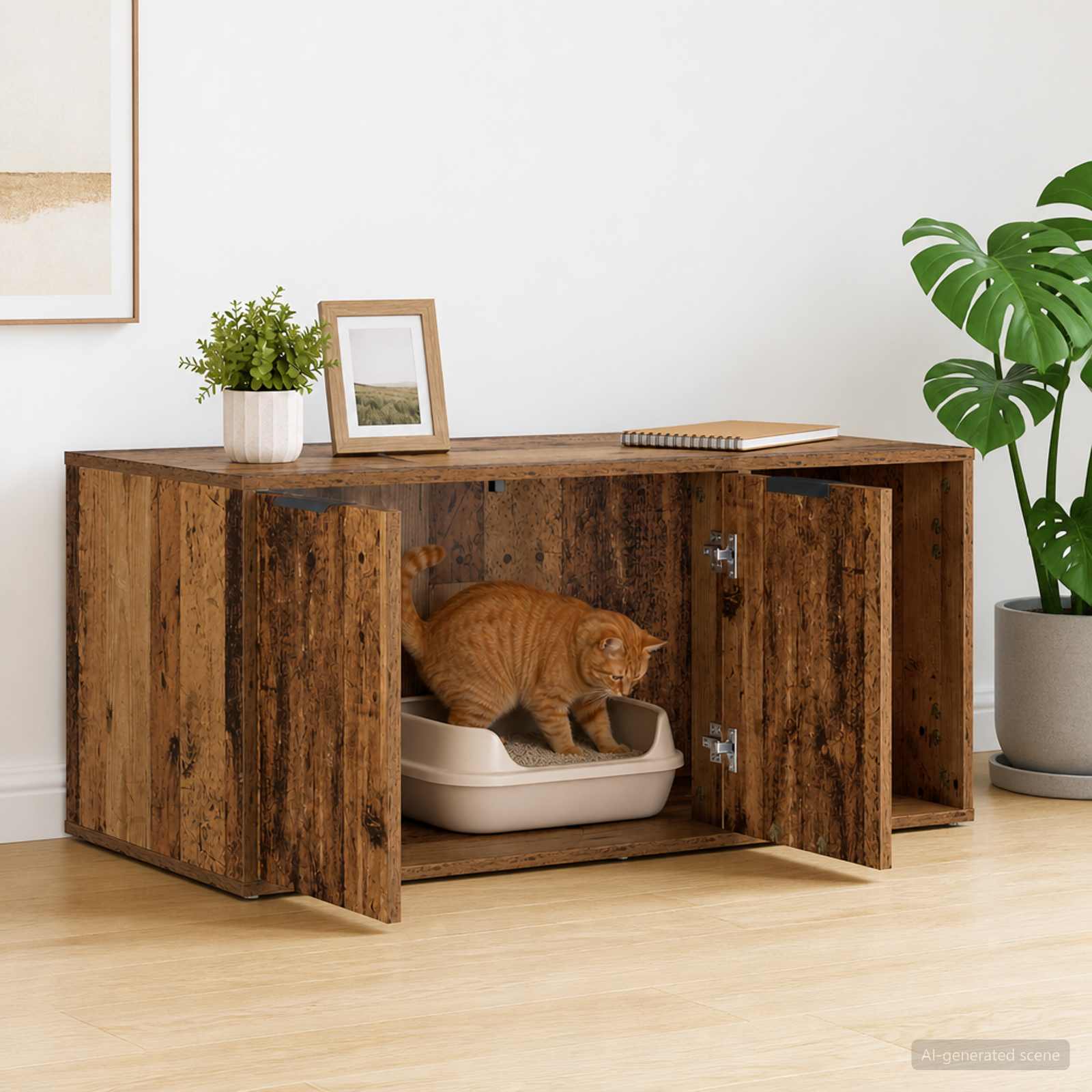 Mobile per gatti Legno antico 100 x 49 x 45 cm