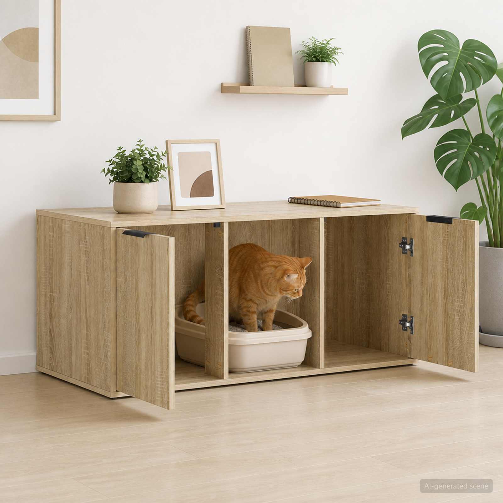 Mobile per gatti Rovere Sonoma 100 x 49 x 45 cm