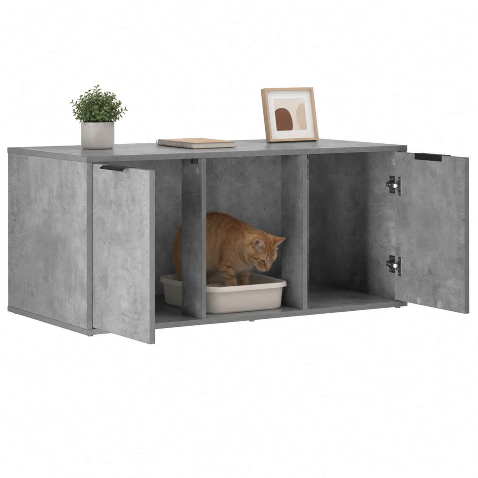 Mobile per gatti Grigio Cemento 100 x 49 x 45 cm