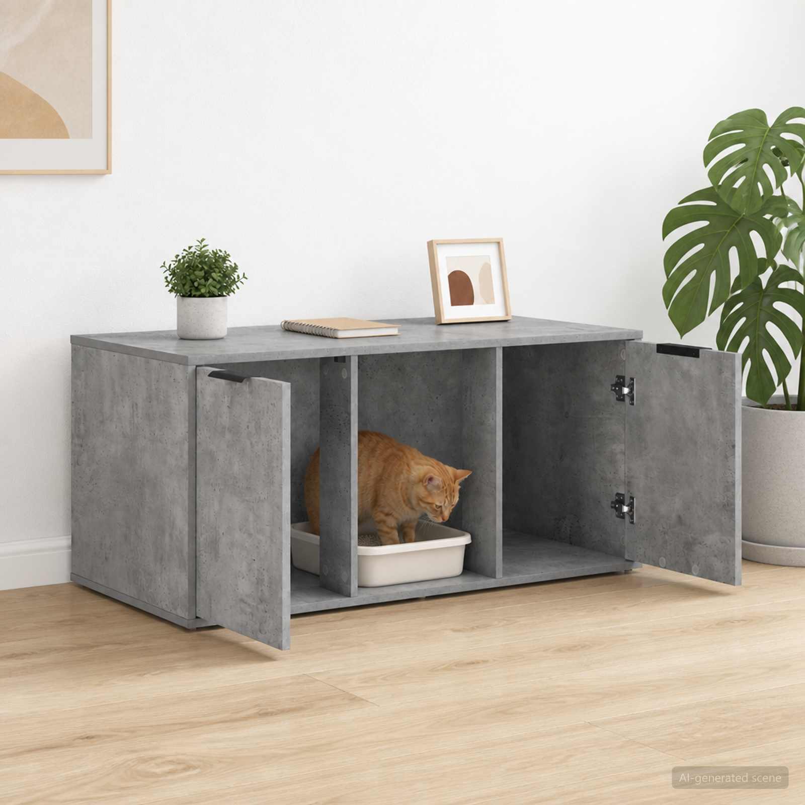 Mobile per gatti Grigio Cemento 100 x 49 x 45 cm