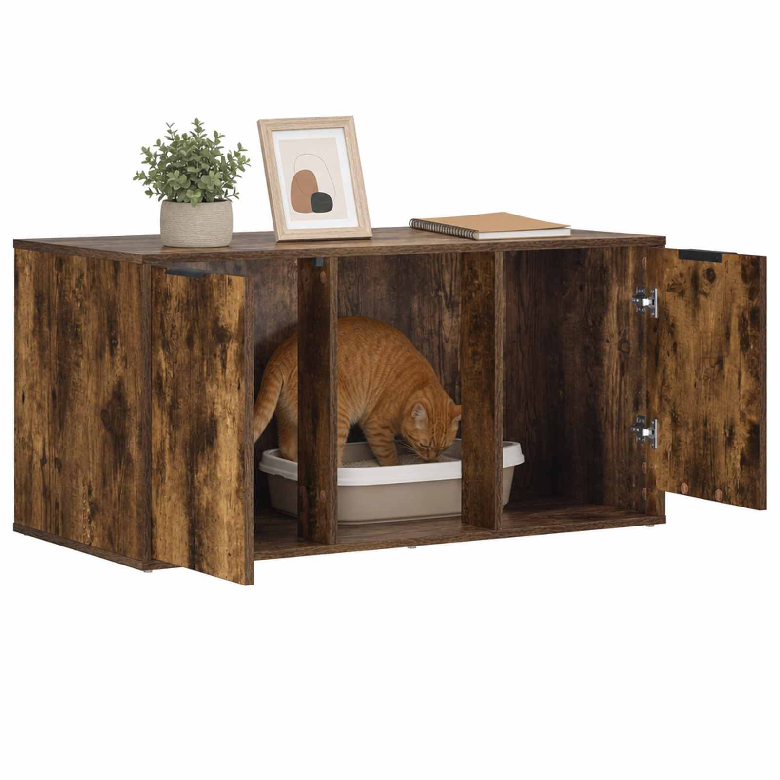 Mobile per gatti Rovere Fumo 100 x 49 x 45 cm