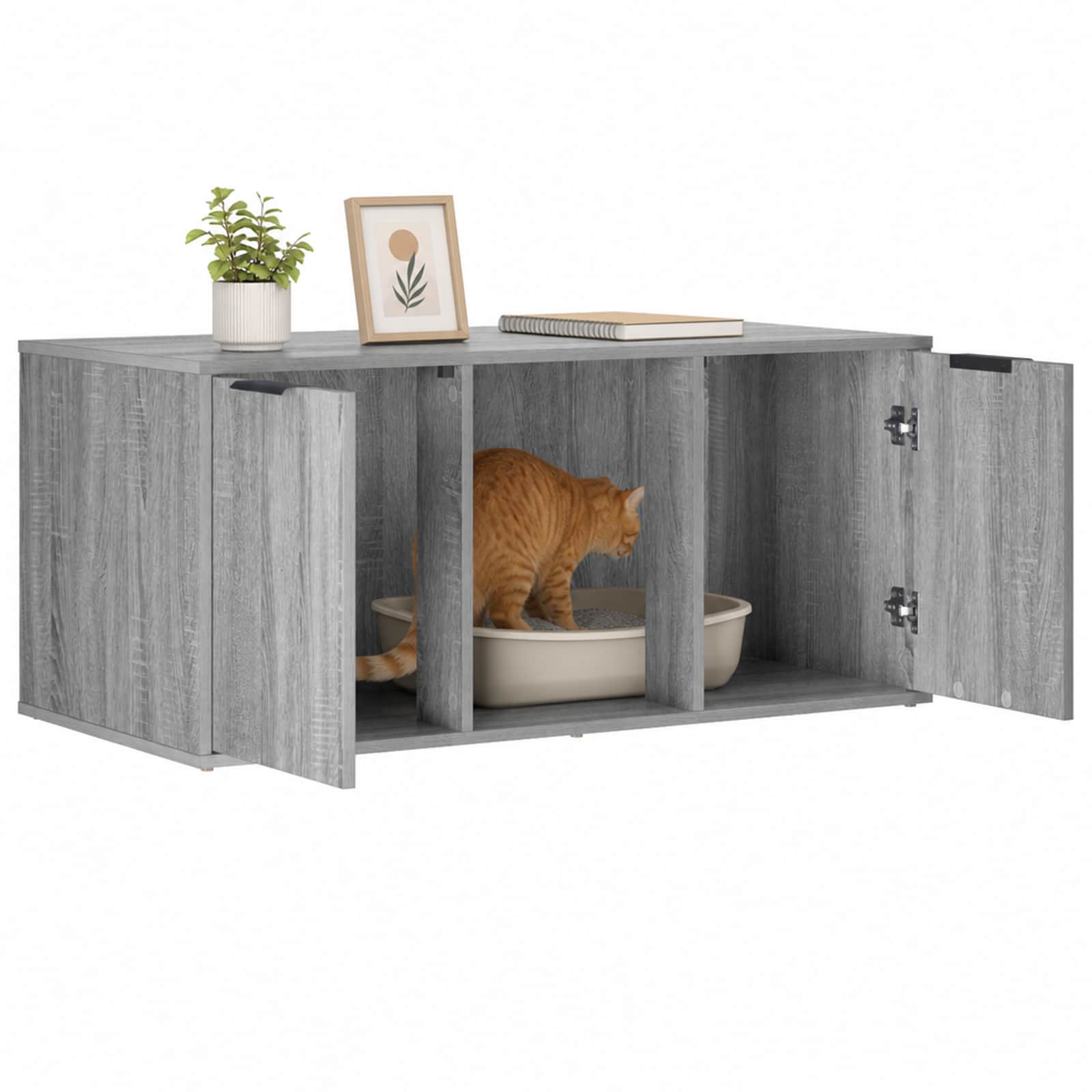 Mobile per gatti Sonoma grigio 100 x 49 x 45 cm
