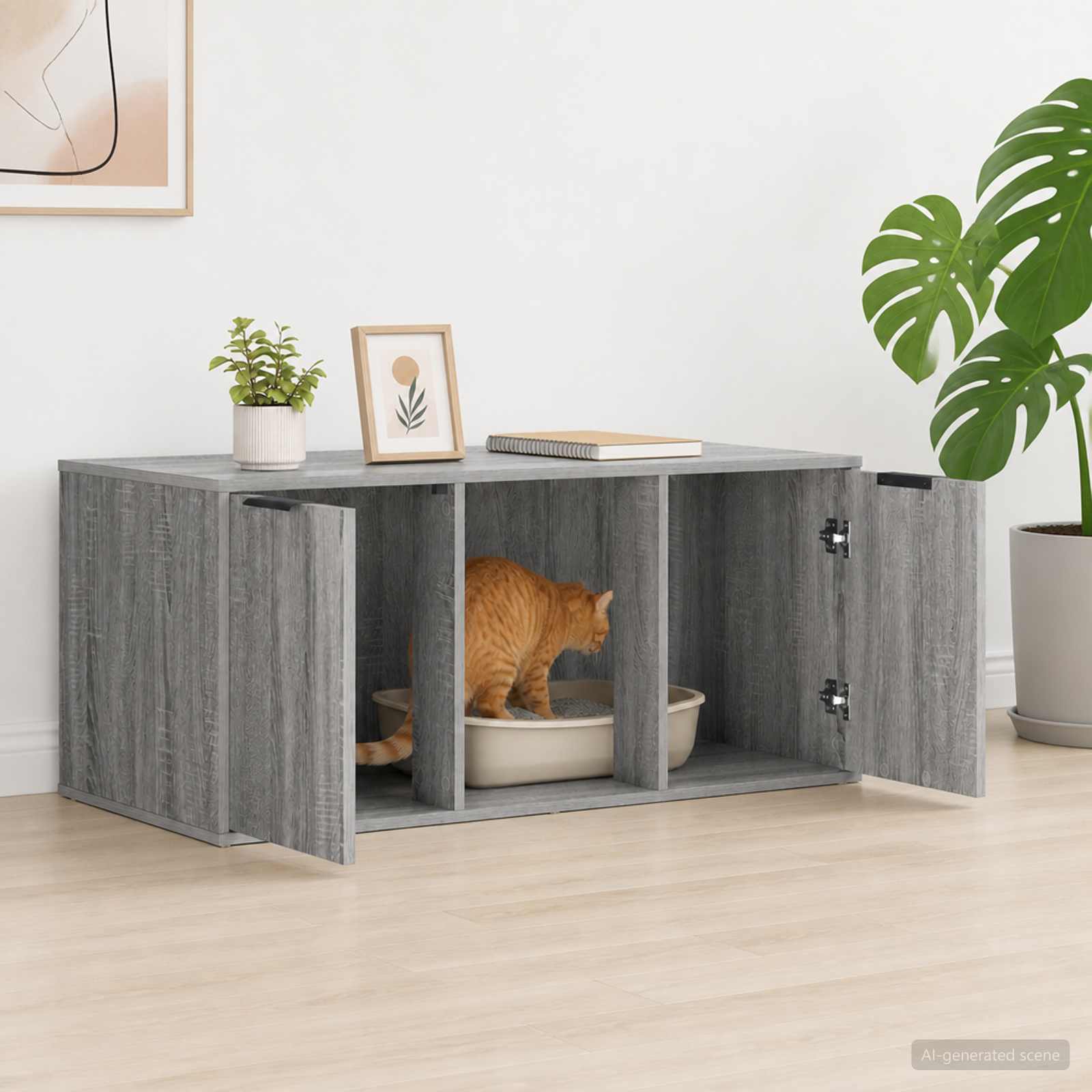 Mobile per gatti Sonoma grigio 100 x 49 x 45 cm