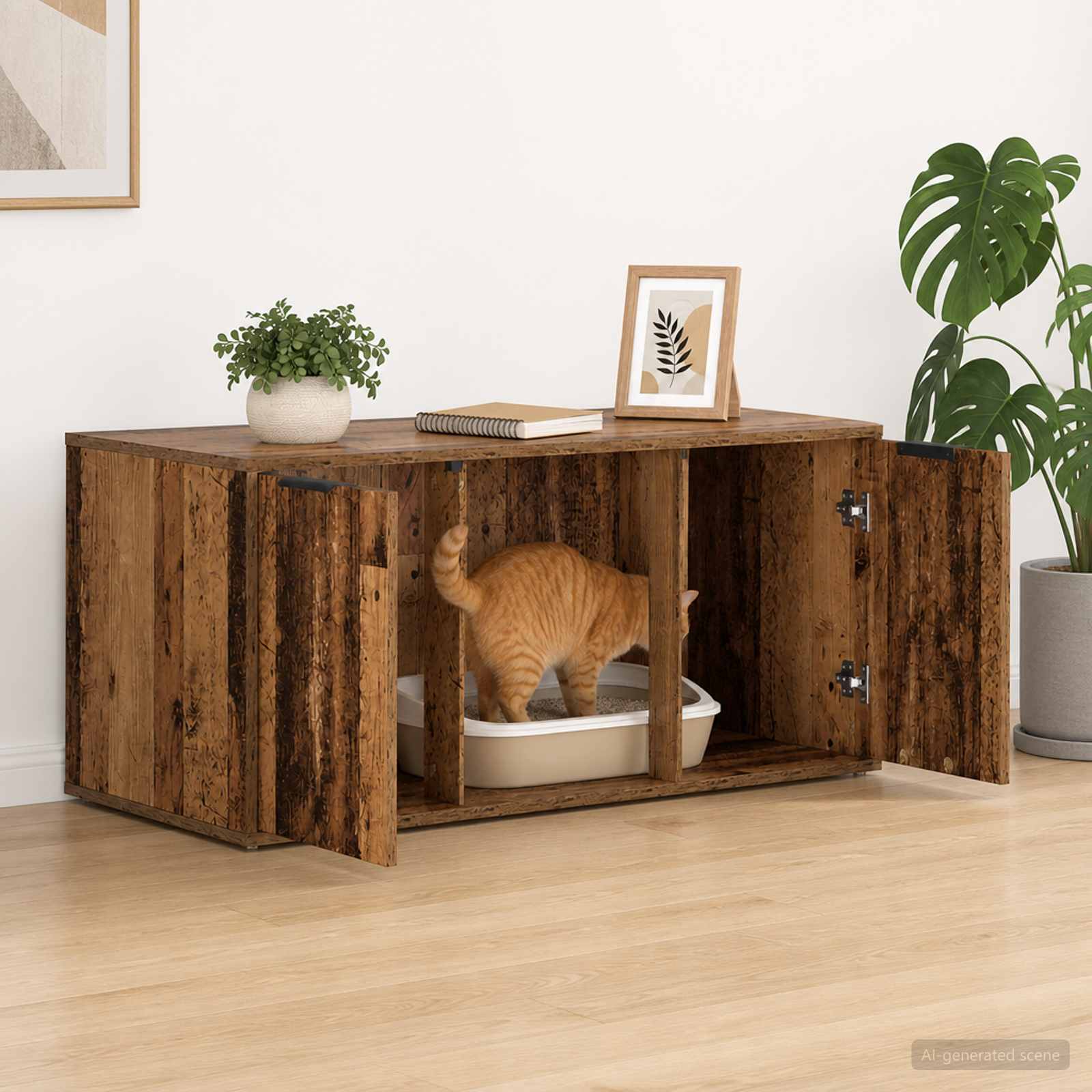 Mobile per gatti Legno antico 100 x 49 x 45 cm
