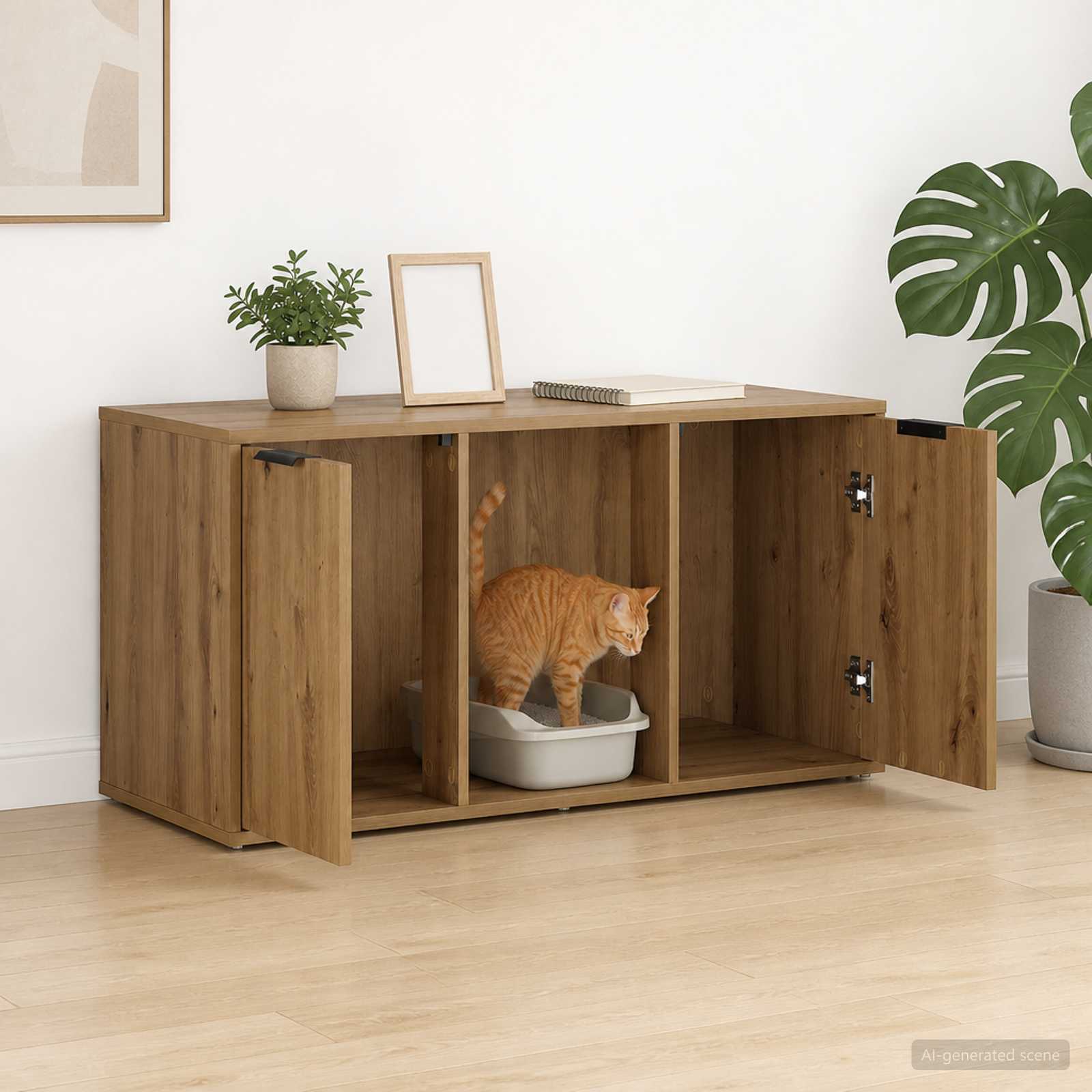 Mobile per gatti Rovere Artigianale 100 x 49 x 45 cm