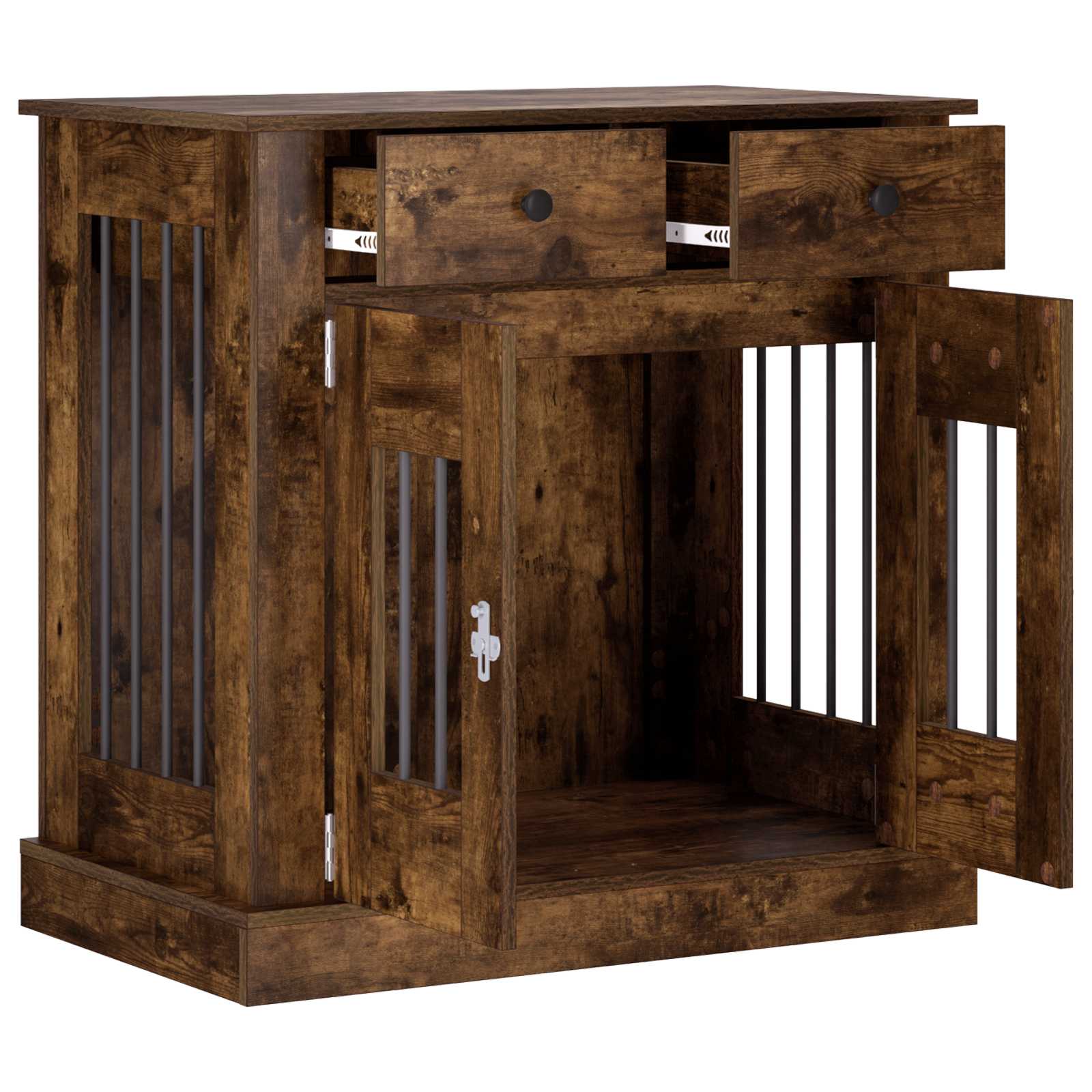 Mobile da cassa per cani Rovere Fumo 80 x 47,5 x 80 cm