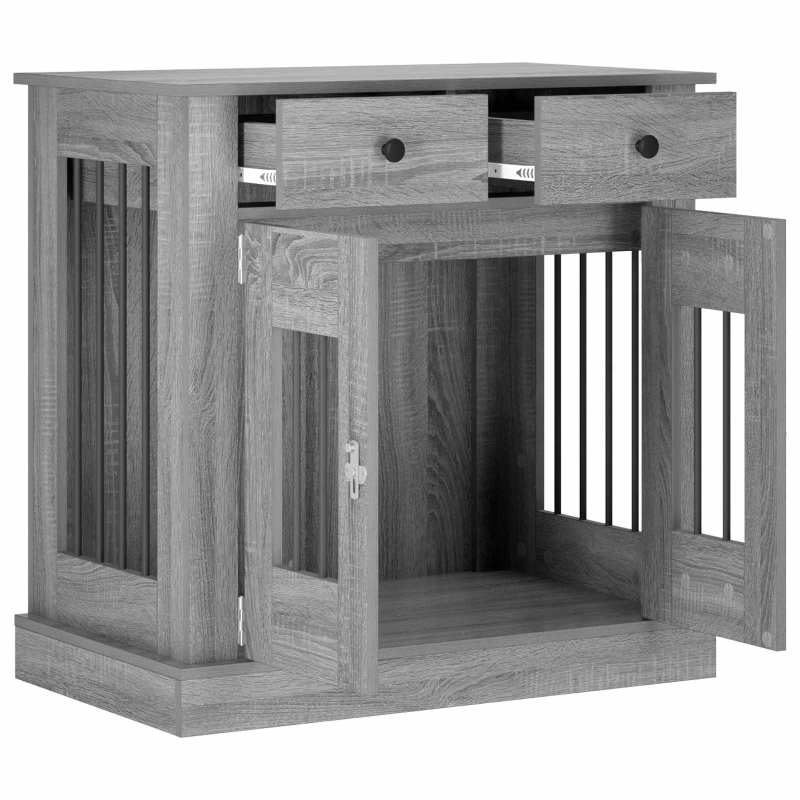 Mobile da cassa per cani Sonoma grigio 80 x 47,5 x 80 cm