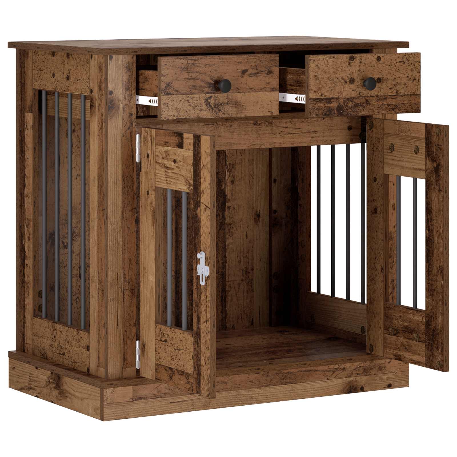 Mobile da cassa per cani Legno antico 80 x 47,5 x 80 cm