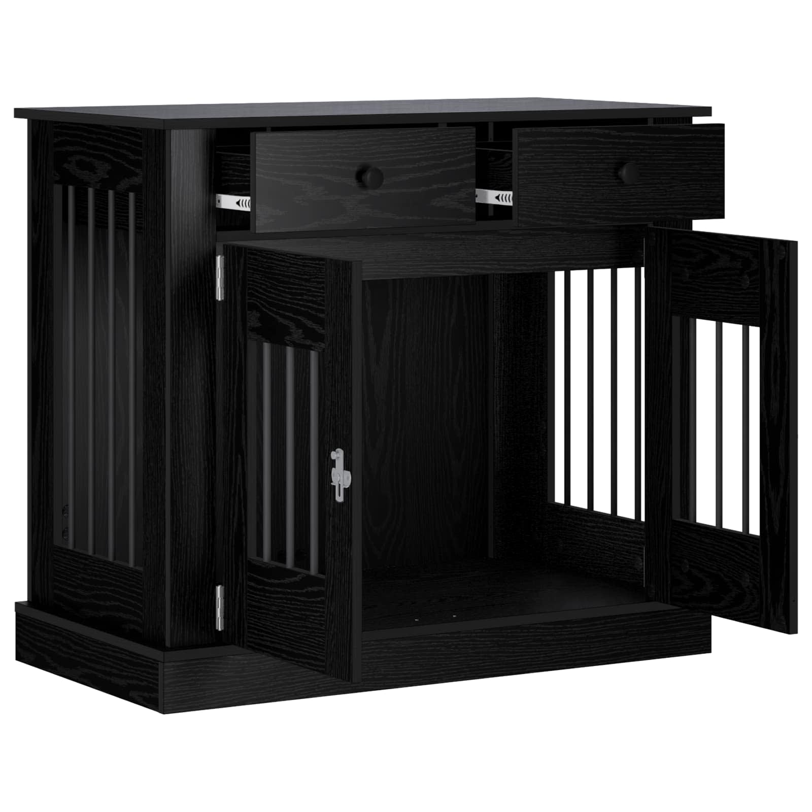 Mobile da cassa per cani Rovere Nero 90 x 47,5 x 80 cm