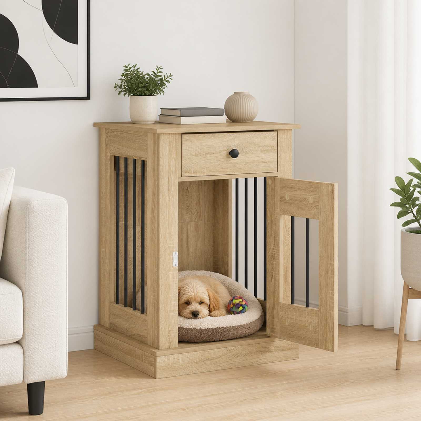 Mobile da cassa per cani Rovere Sonoma 50 x 47,5 x 80 cm