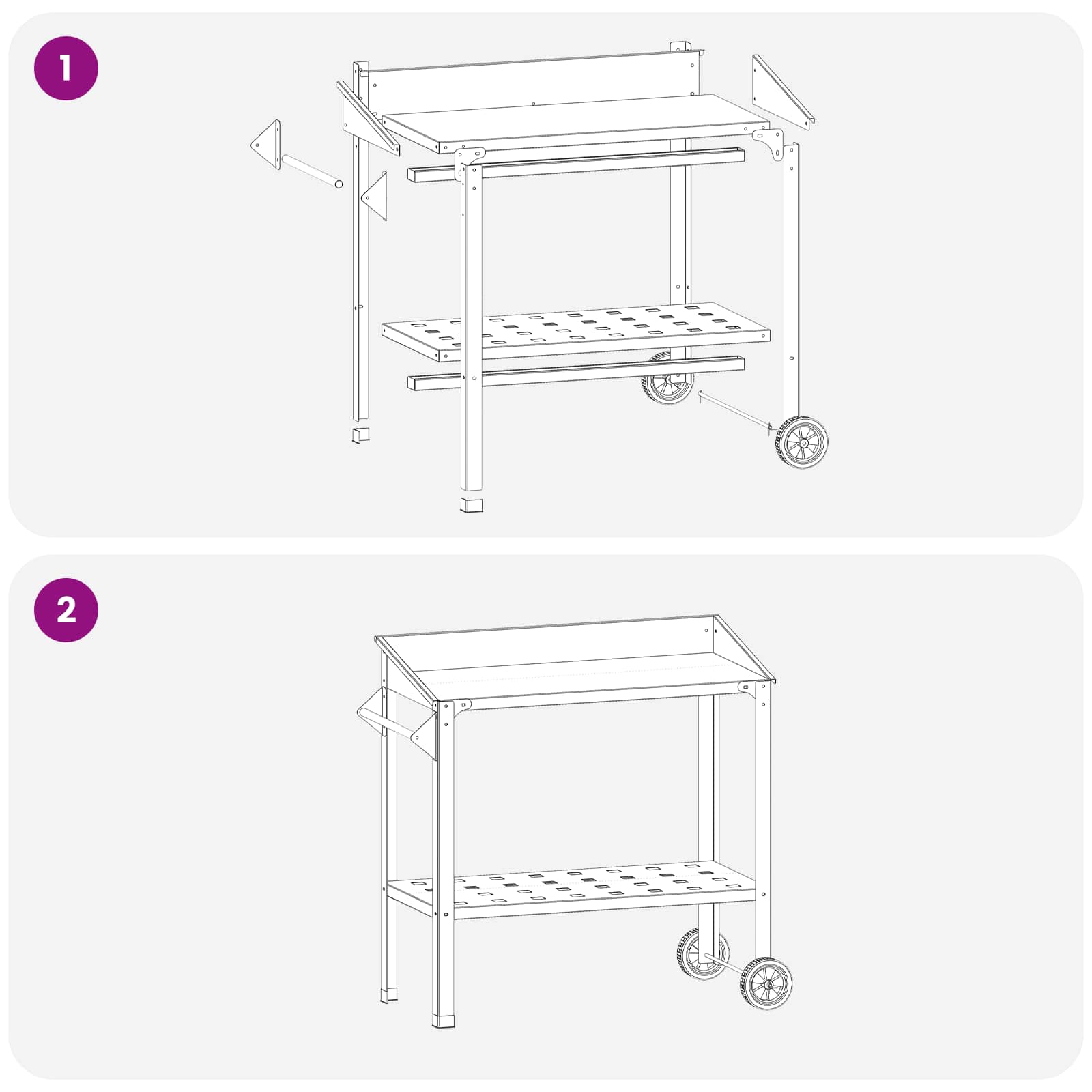 Tavolo da Vaso con Ruote 96 x 50 x 89 cm Acciaio Inox Argento