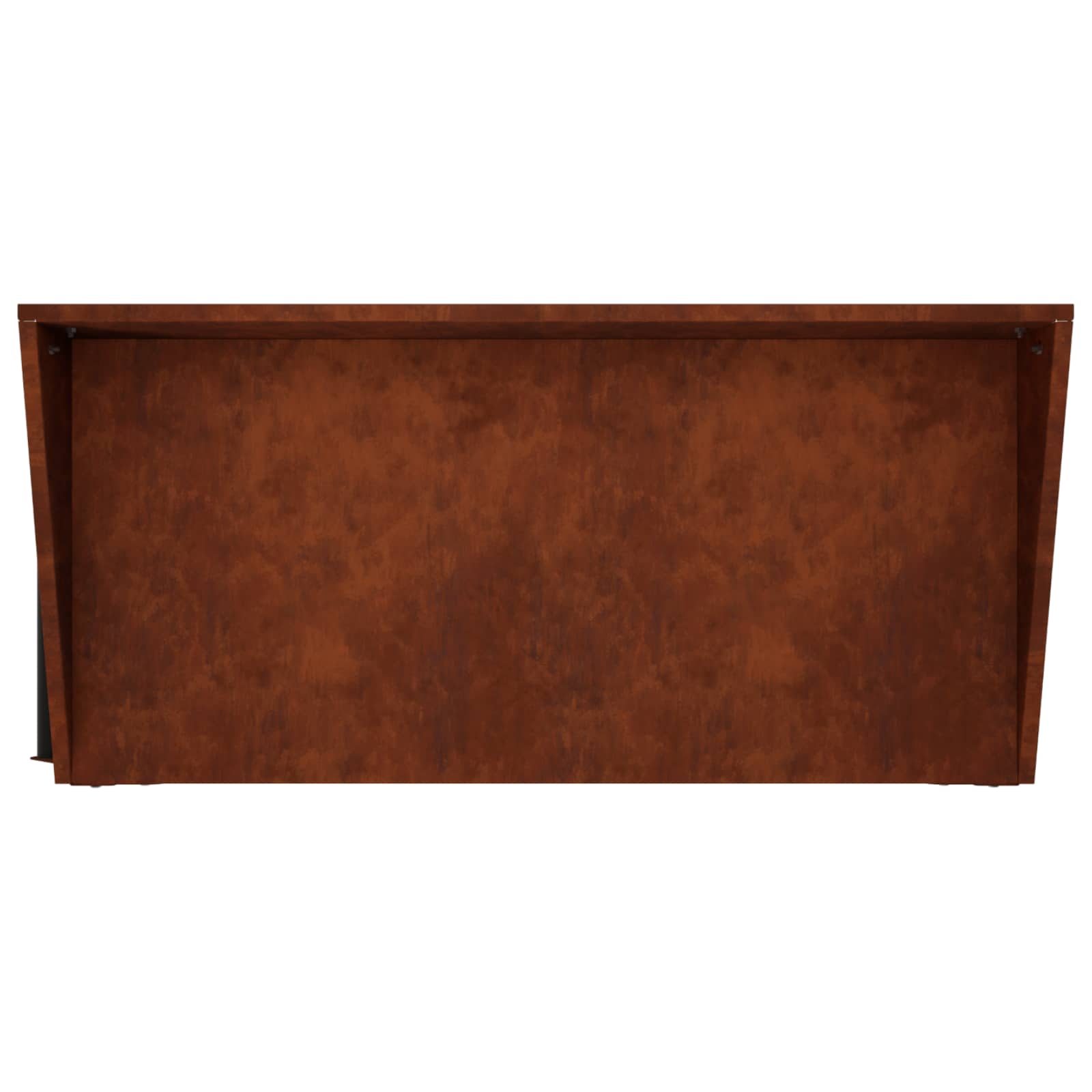 Tavolo da Vaso con Ruote Ruggine 96 x 50 x 89 cm Acciaio Corten