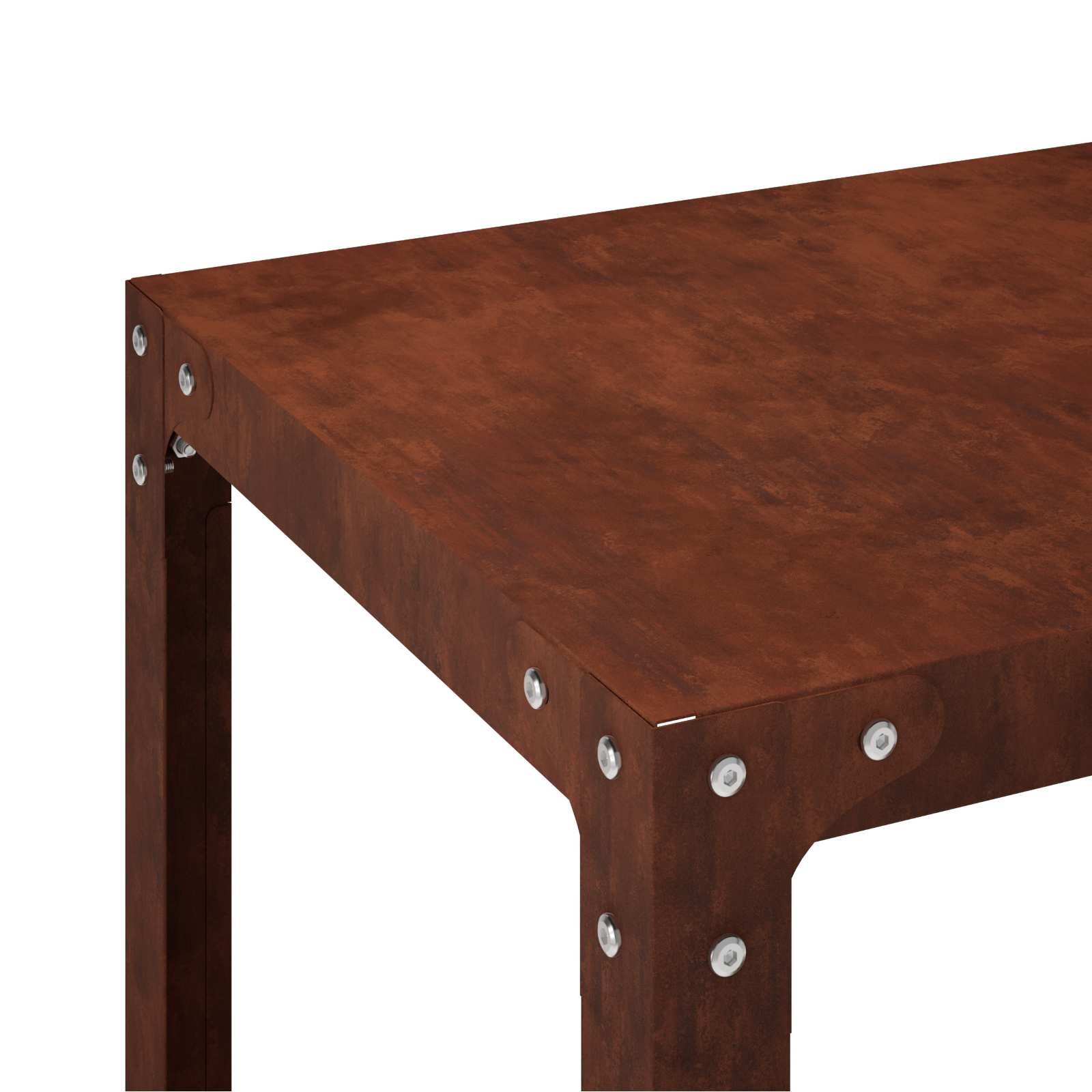 Tavolo da rinvaso 100 x 40 x 80 cm Acciaio Corten Ruggine