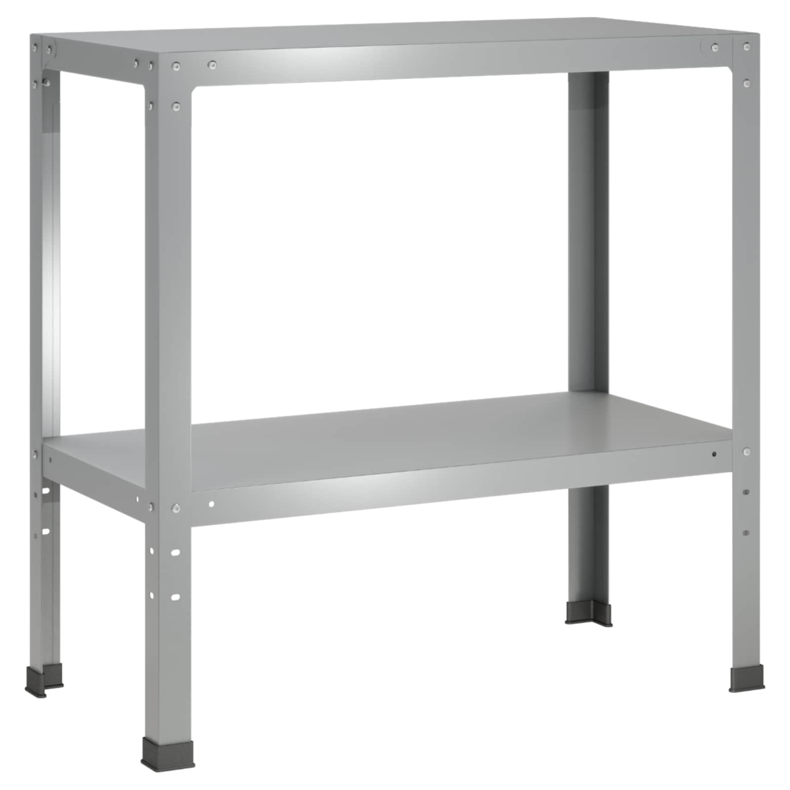 Tavolo da rinvaso 80 x 40 x 80 cm Acciaio zincato Argento