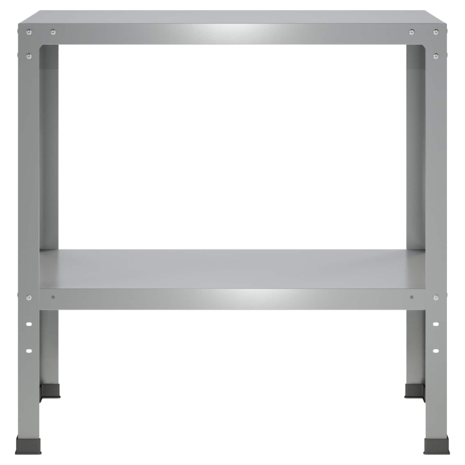 Tavolo da rinvaso 80 x 40 x 80 cm Acciaio zincato Argento