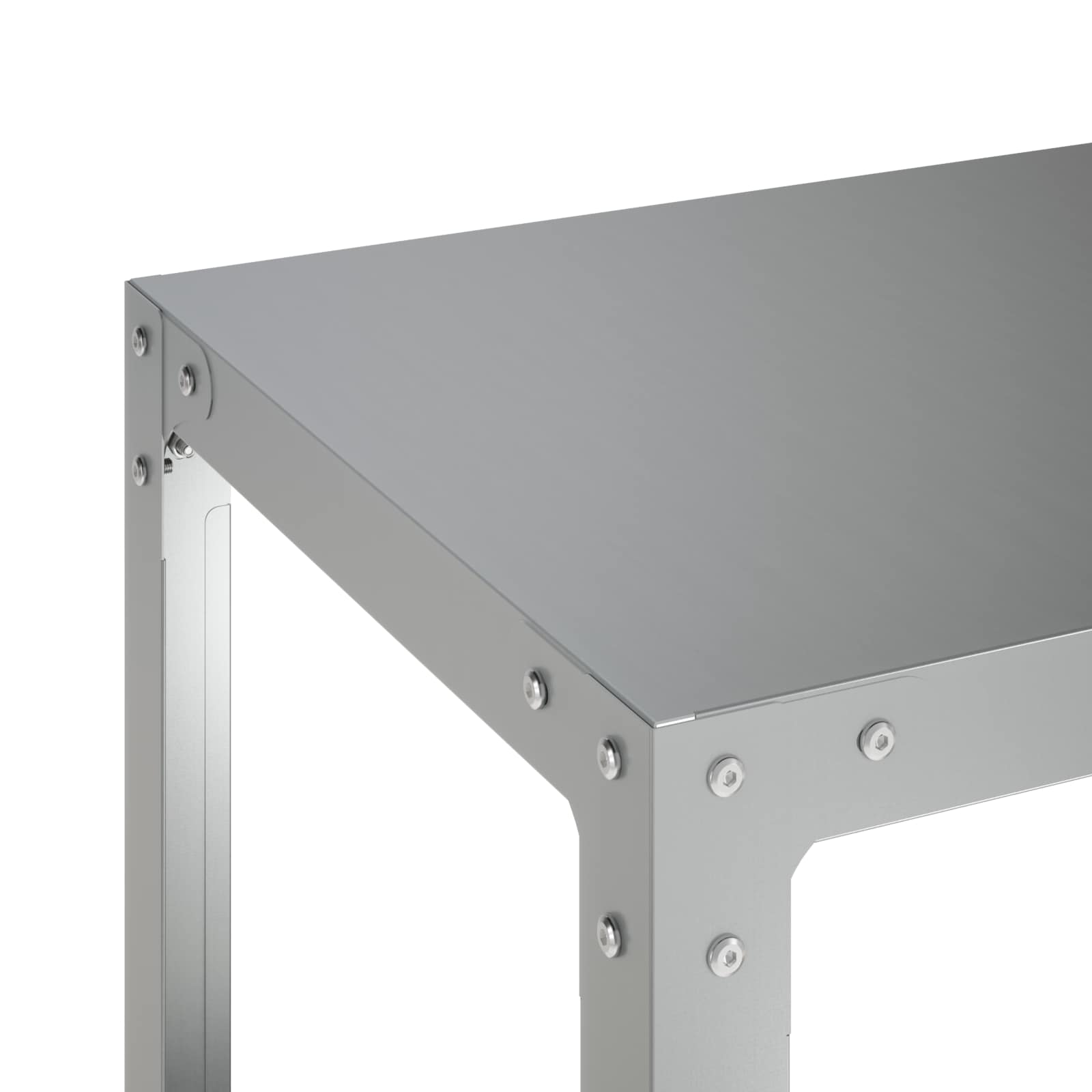 Tavolo da rinvaso 80 x 40 x 80 cm Acciaio zincato Argento