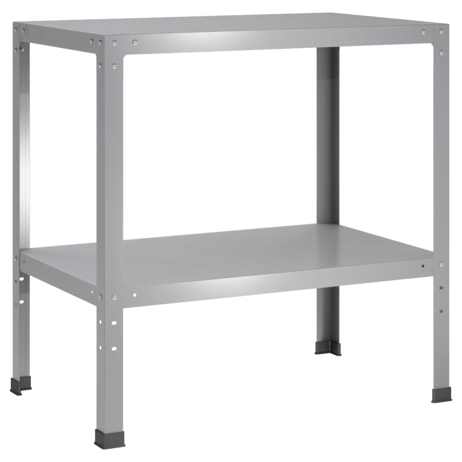 Tavolo da rinvaso 80 x 50 x 80 cm Acciaio zincato Argento