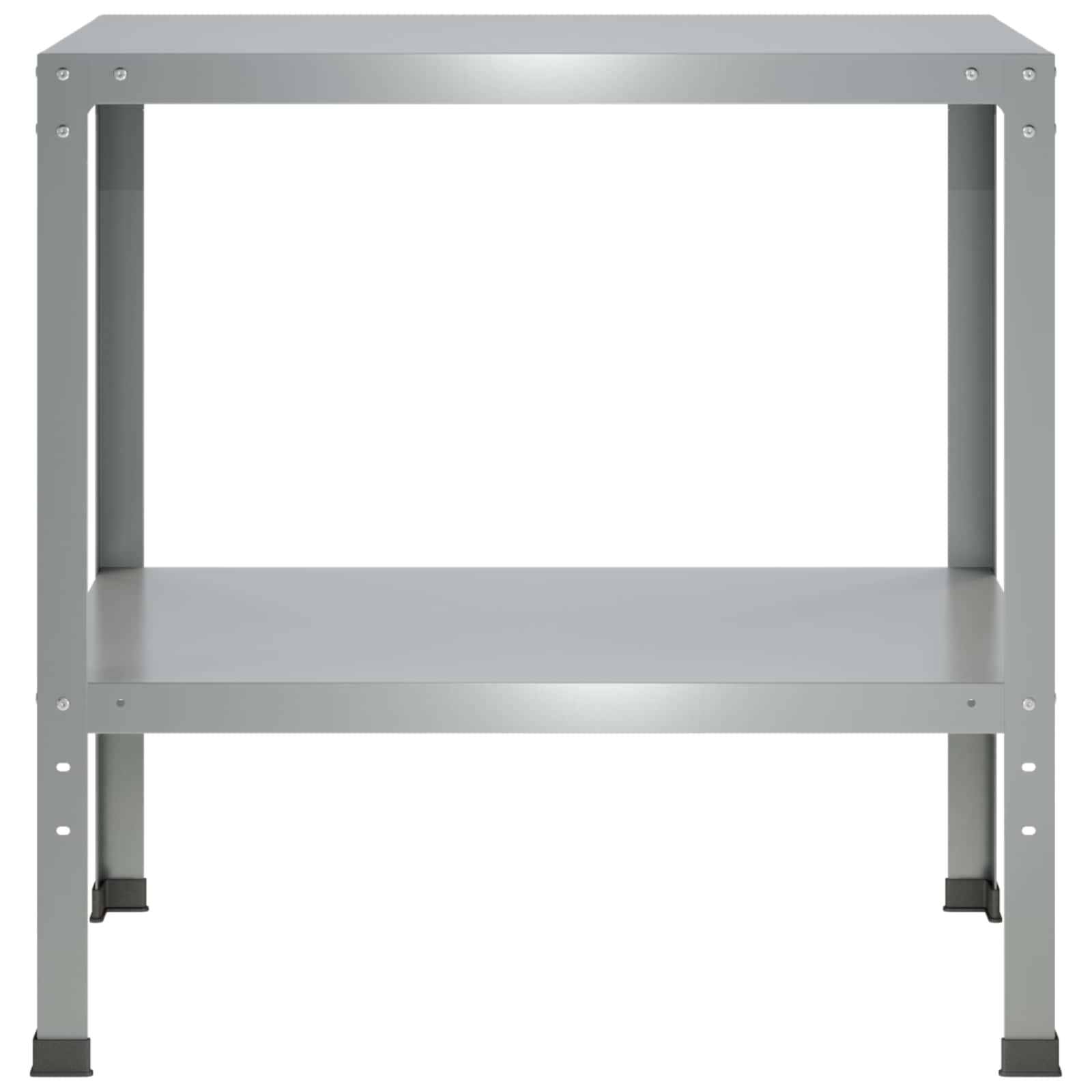 Tavolo da rinvaso 80 x 50 x 80 cm Acciaio zincato Argento