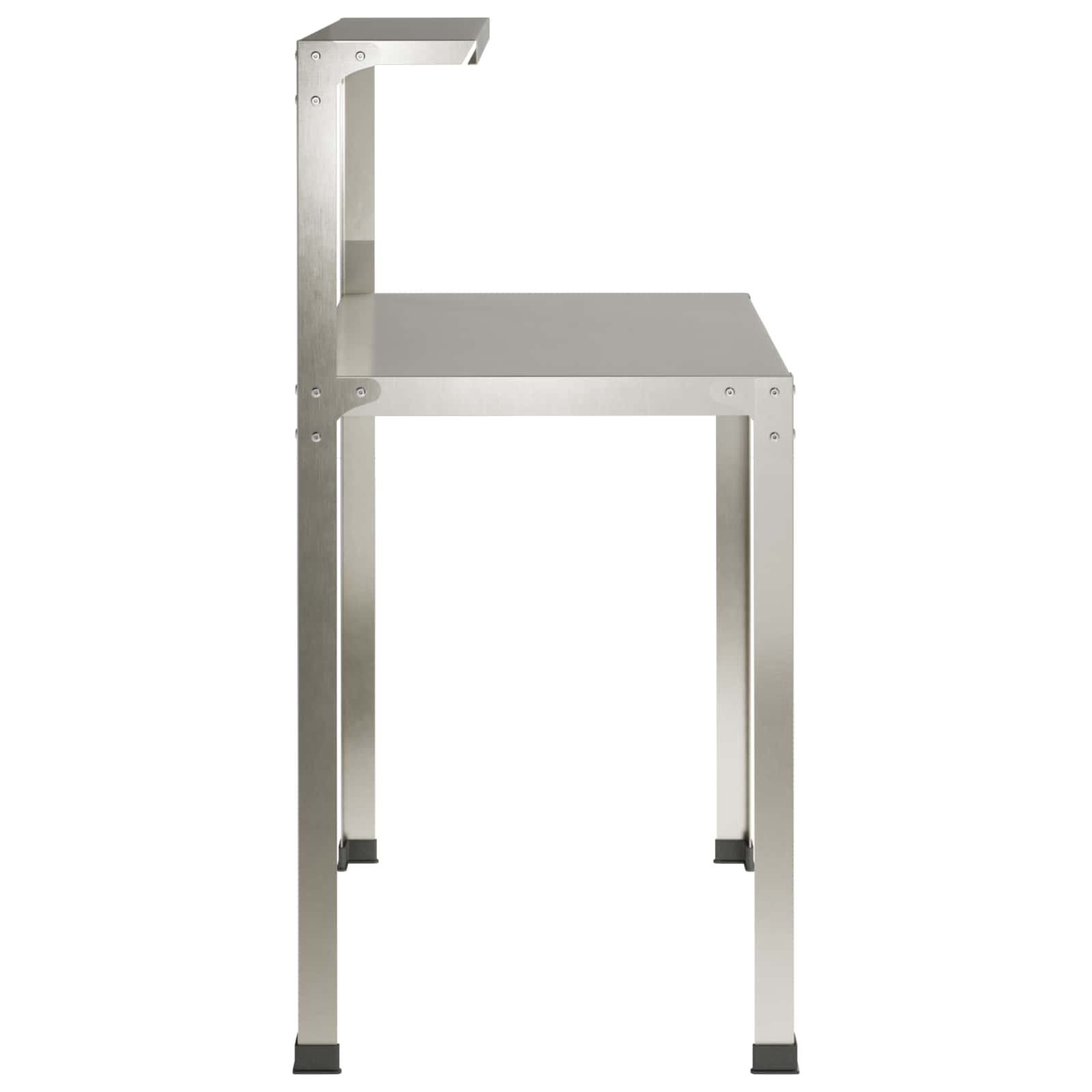 Tavolo da rinvaso 100 x 50 x 104 cm Acciaio Inox Argento